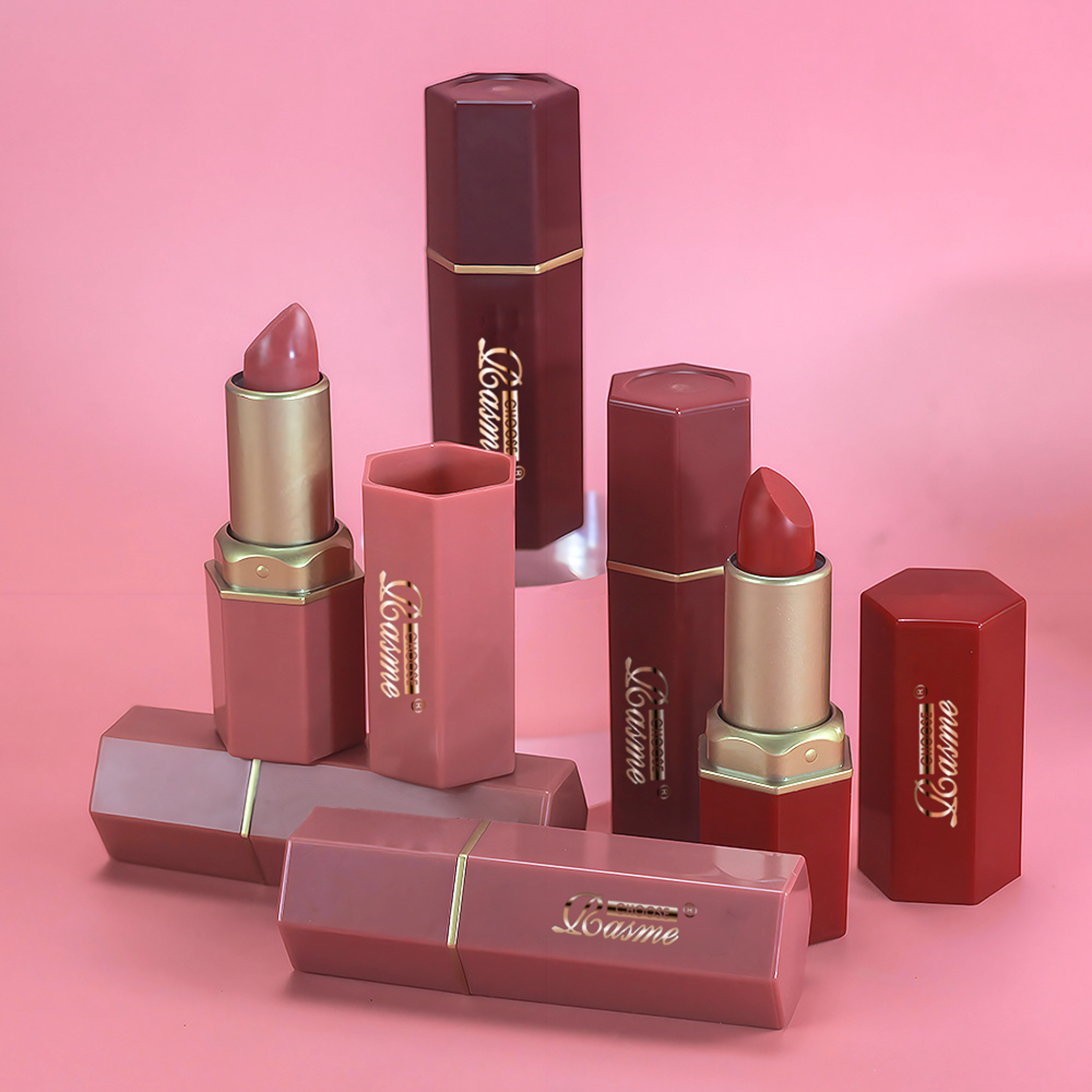 Gold Bar Velvet Lipstick Set Matte Pearlescent Glitter Lip Colors – view 5