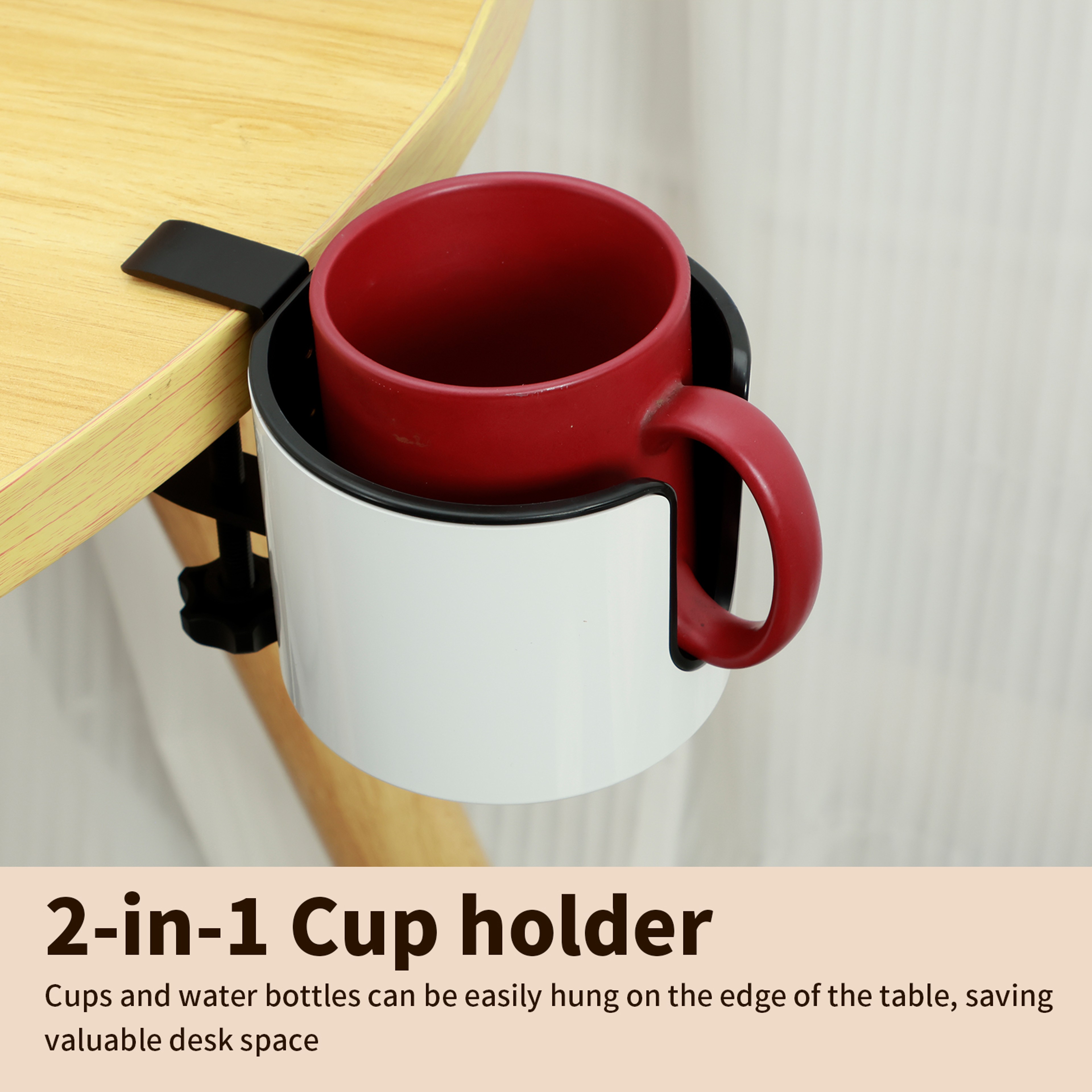Headphone Holder With Adjustable Desk Cup Holder Clamp 1