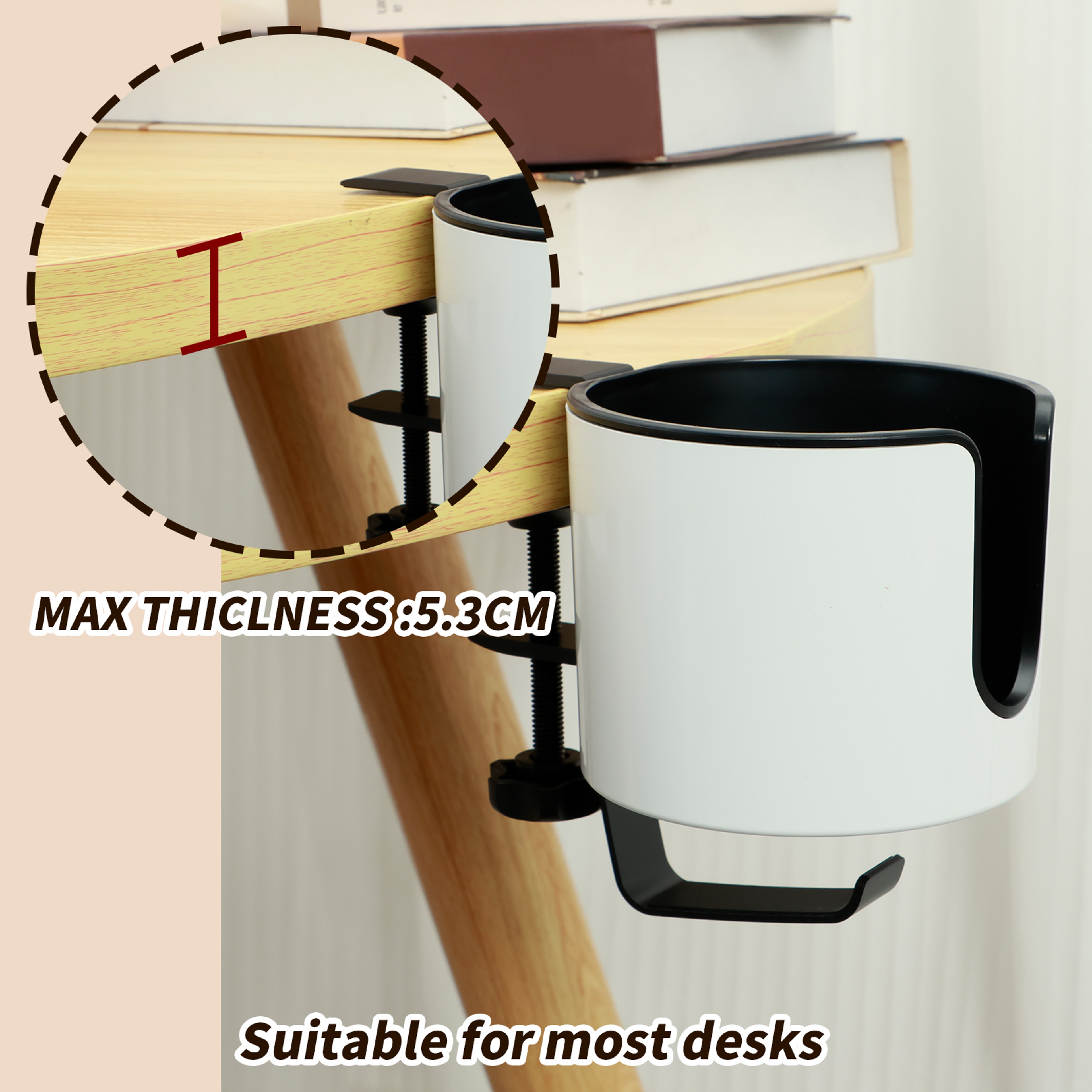 Headphone Holder With Adjustable Desk Cup Holder Clamp 4
