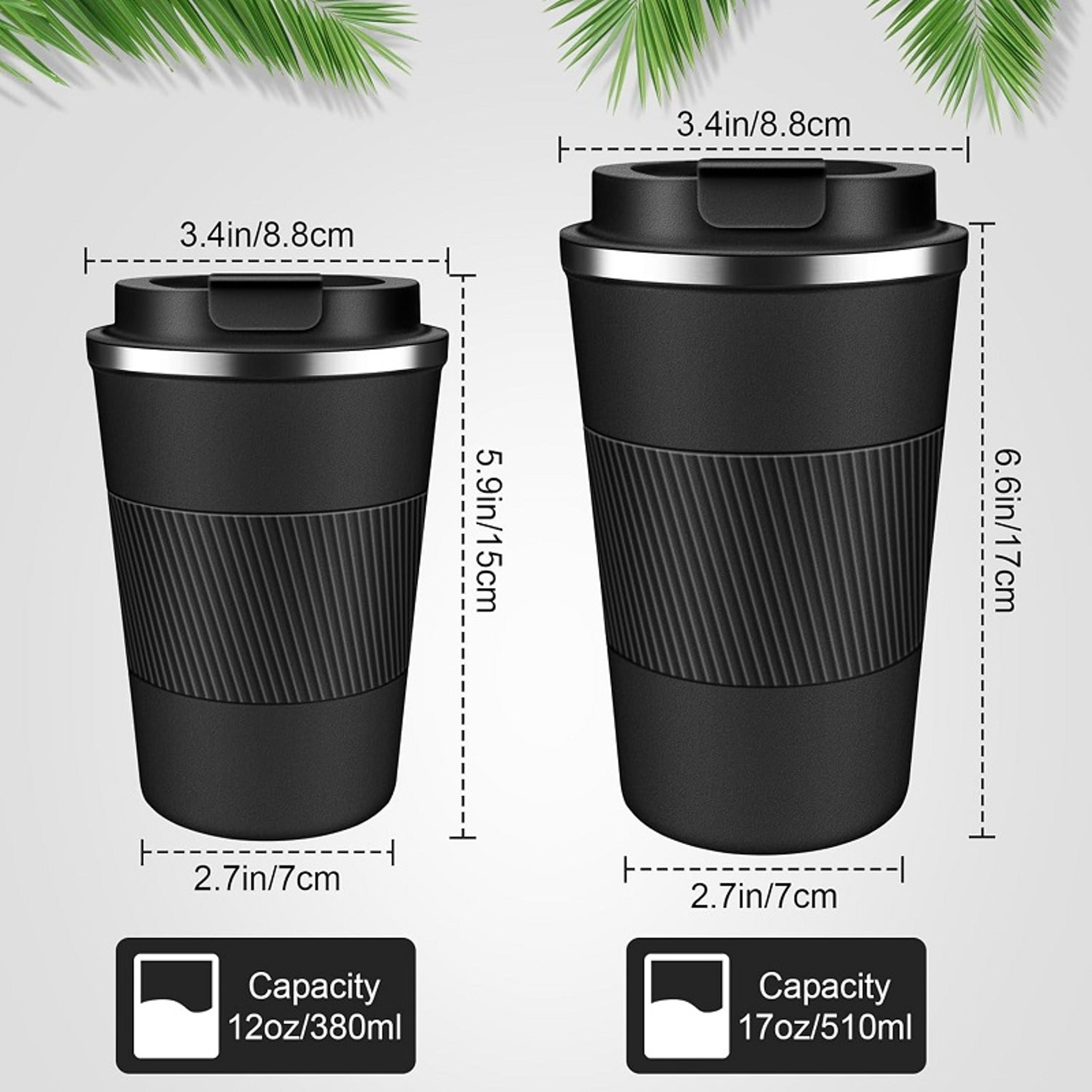 Stainless Steel Travel Mug Leak Proof Insulated Coffee Cup for Hot and Cold Drinks – view 6