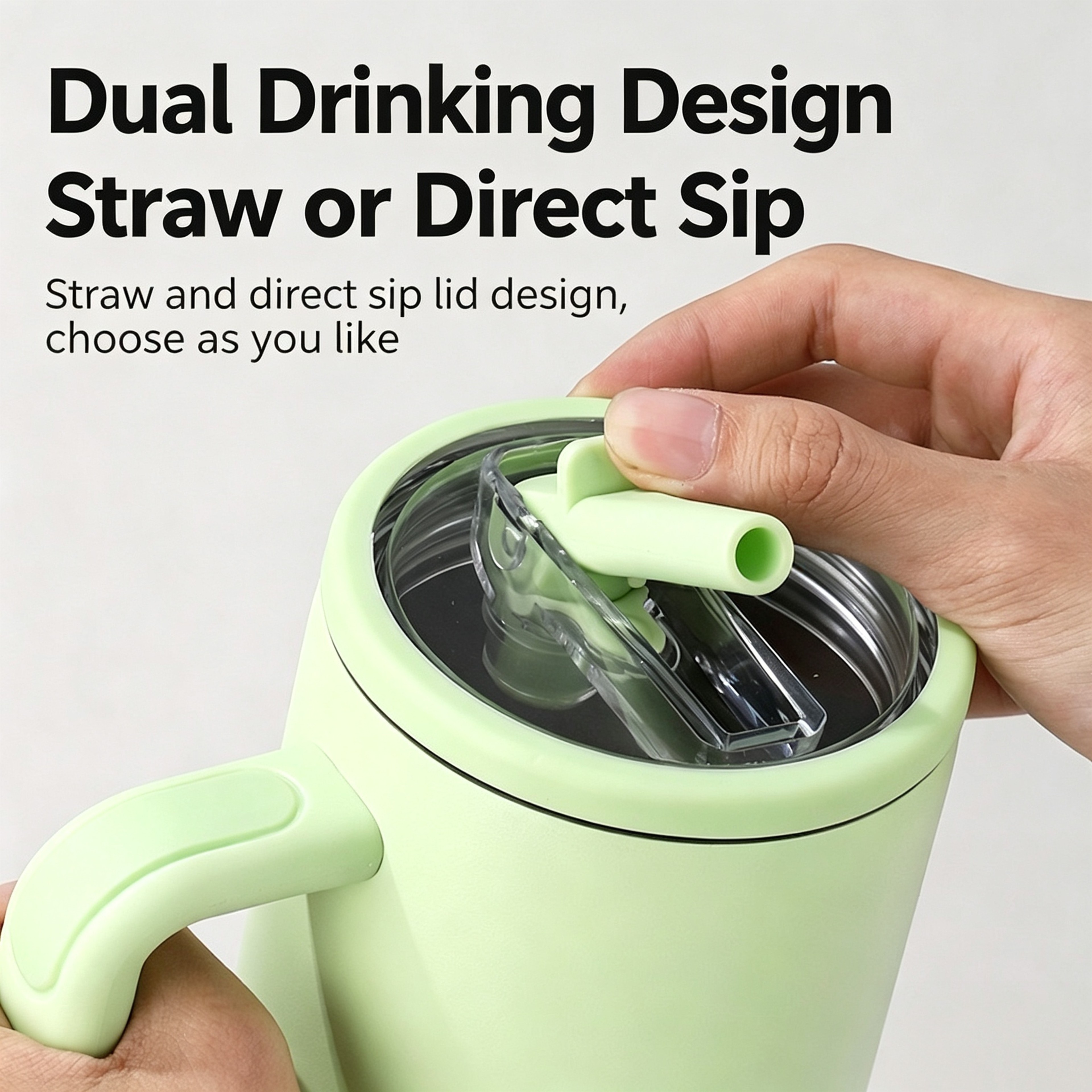 Insulated Tumbler Leak Proof Travel Cup With Foldable Straw 1