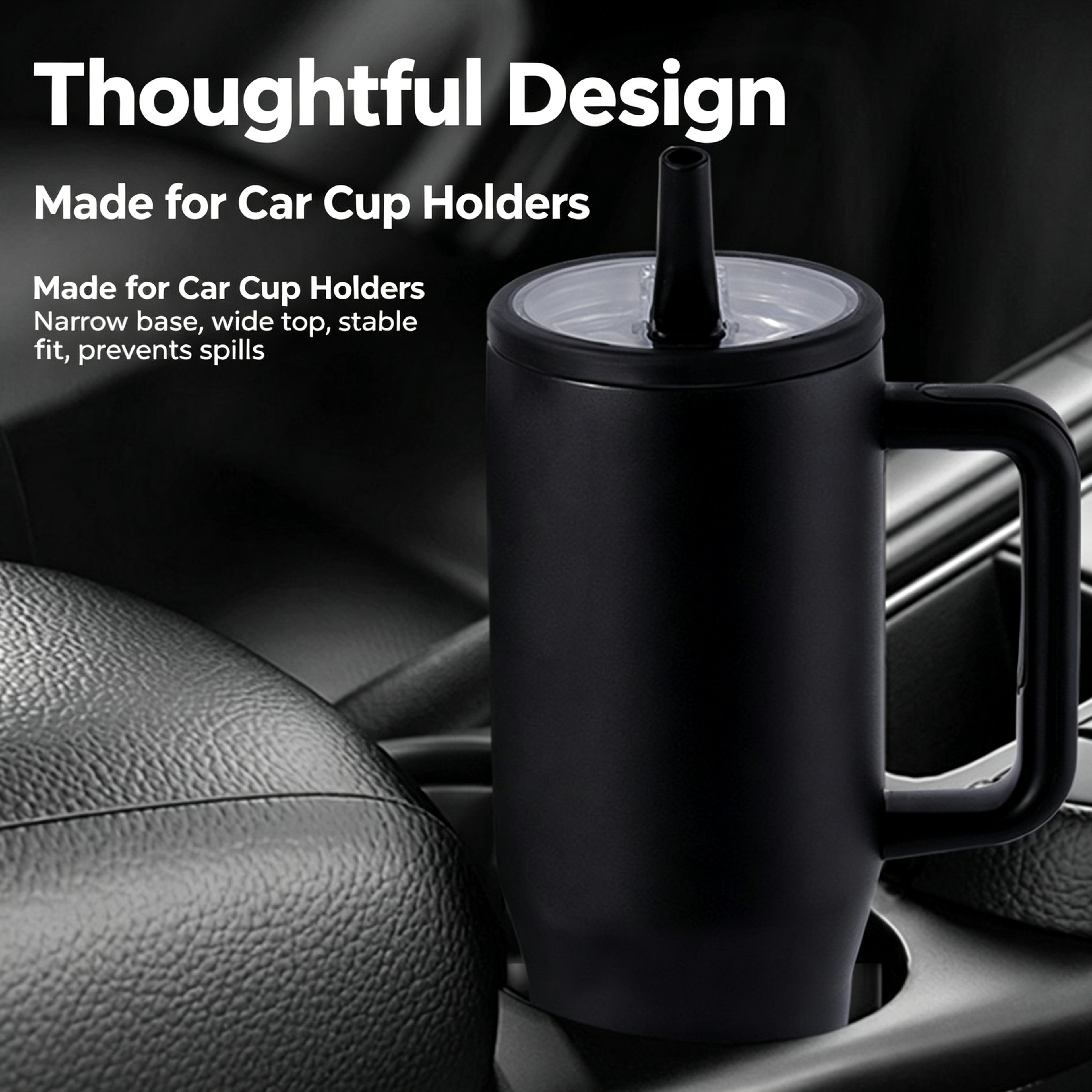 Insulated Tumbler Leak Proof Travel Cup With Foldable Straw 4