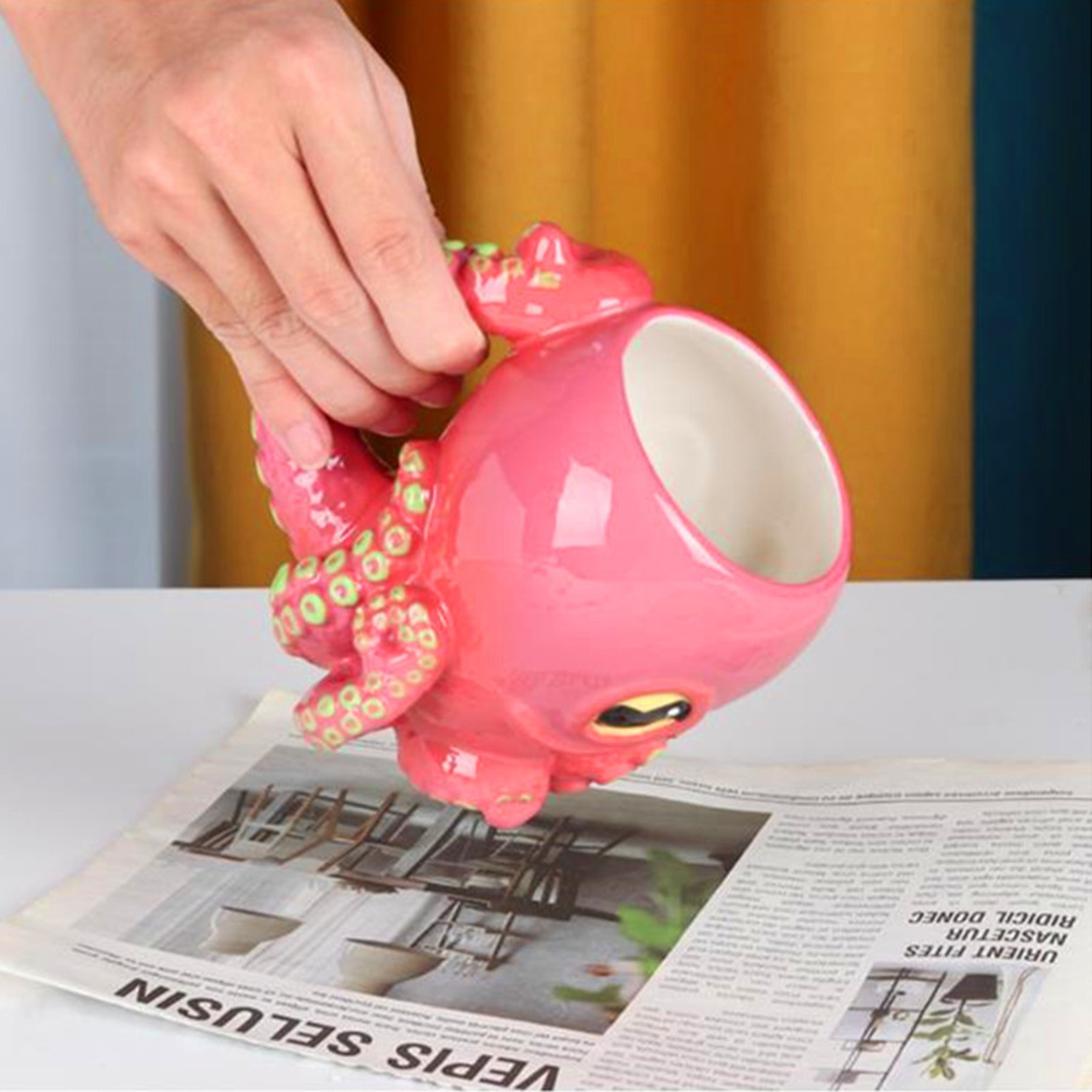 Octopus Mug with Wrapped Tentacle Design Unique Novelty Coffee Cup for Home and Gifts – view 2