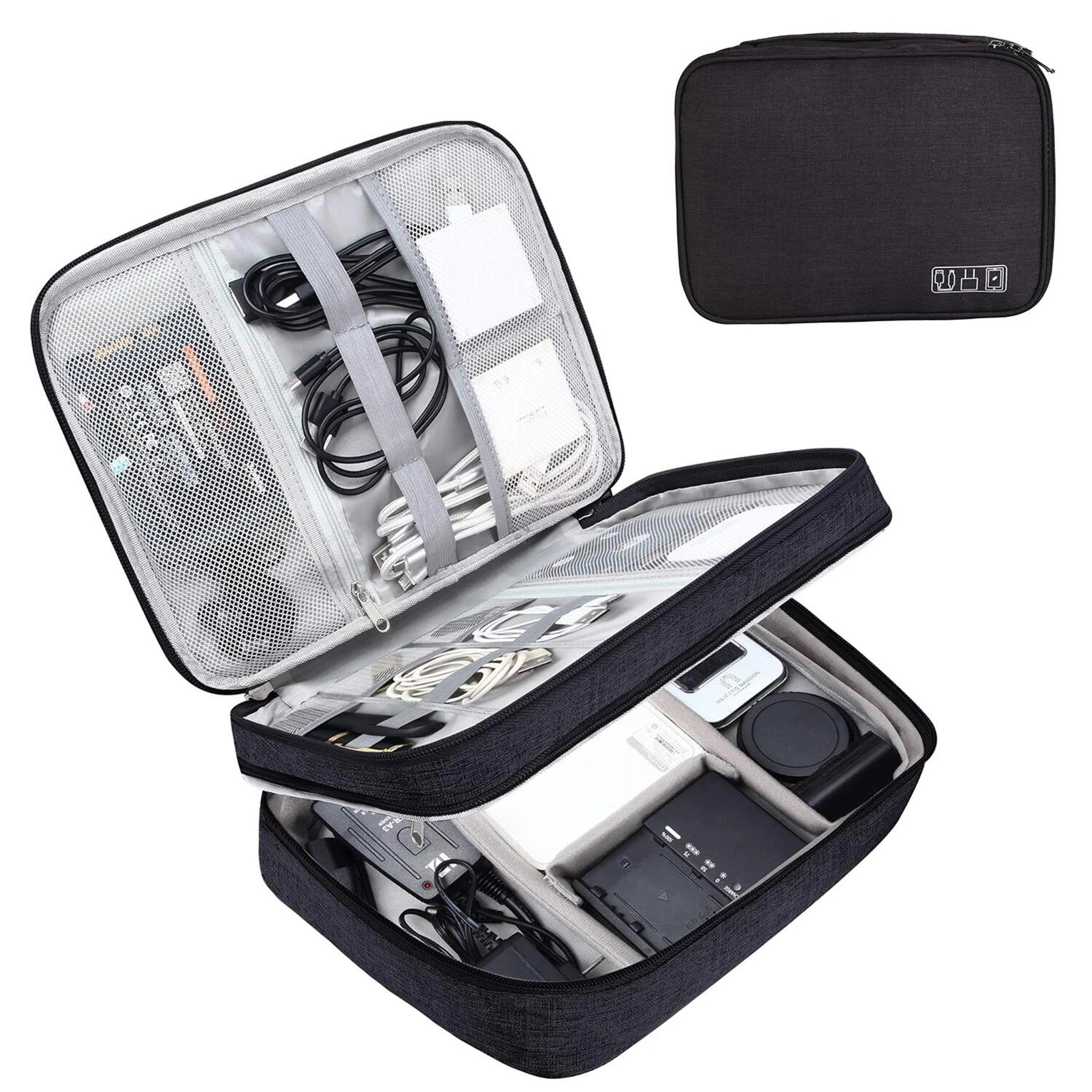 Waterproof Travel Cable Organizer Electronic Organizer Bag for Chargers and Tech Accessories – view 7