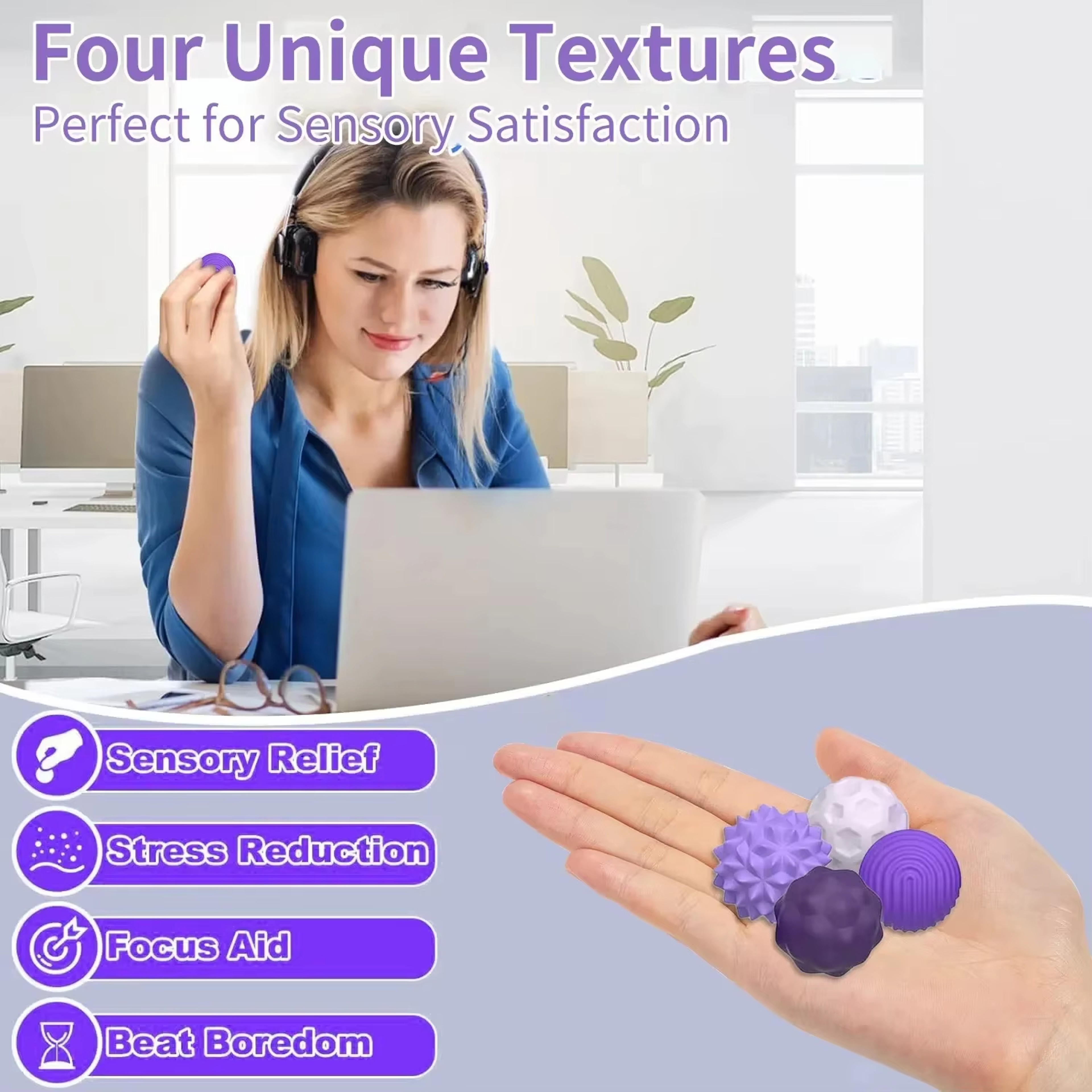 Magnetic Silicone Sensory Balls Stress Relief Fidget Toy For Calm Focus And Busy Hands 2