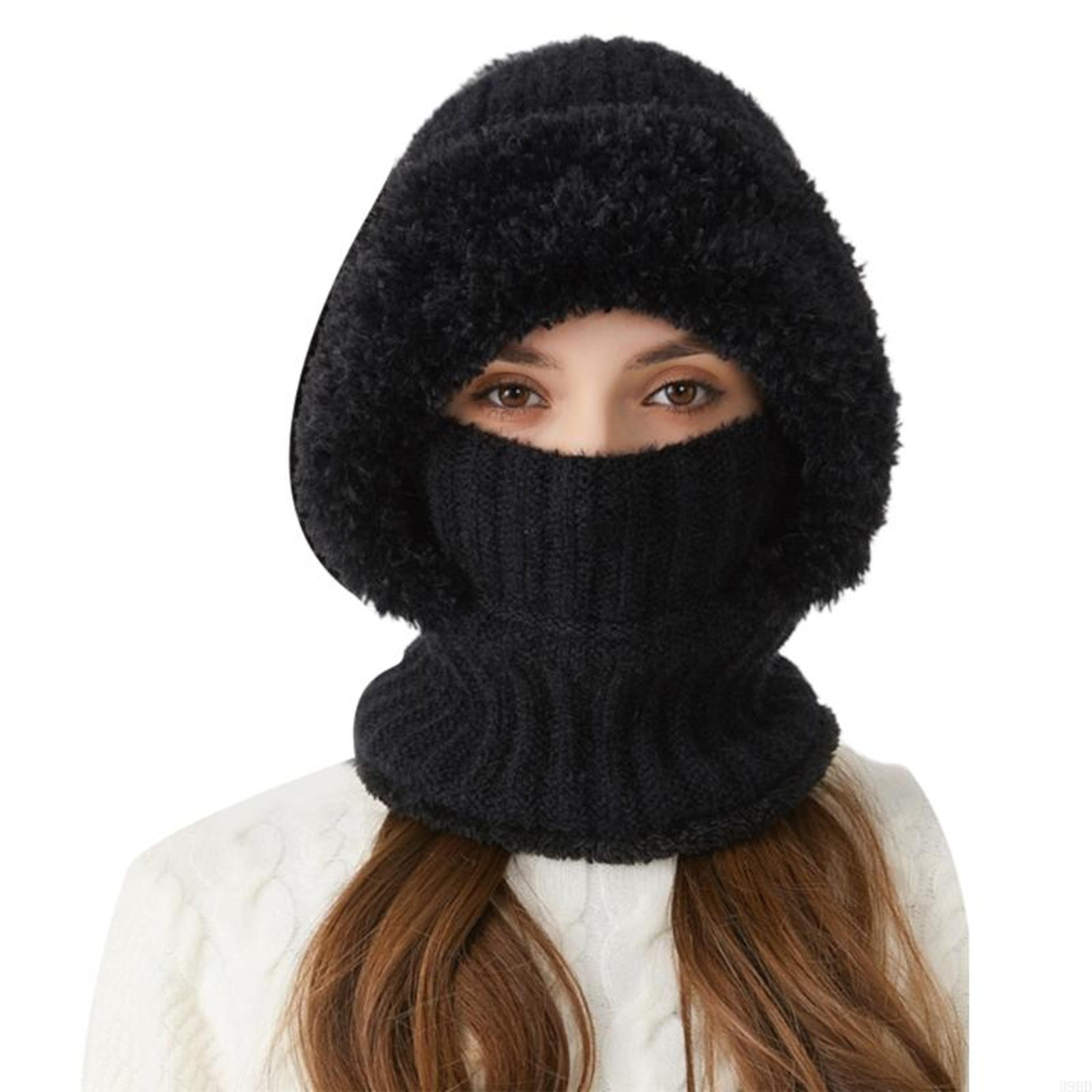 Warm Knitted Winter Beanie Hat with Neck Warmer for Women Outdoor Cold Weather Comfort – view 11