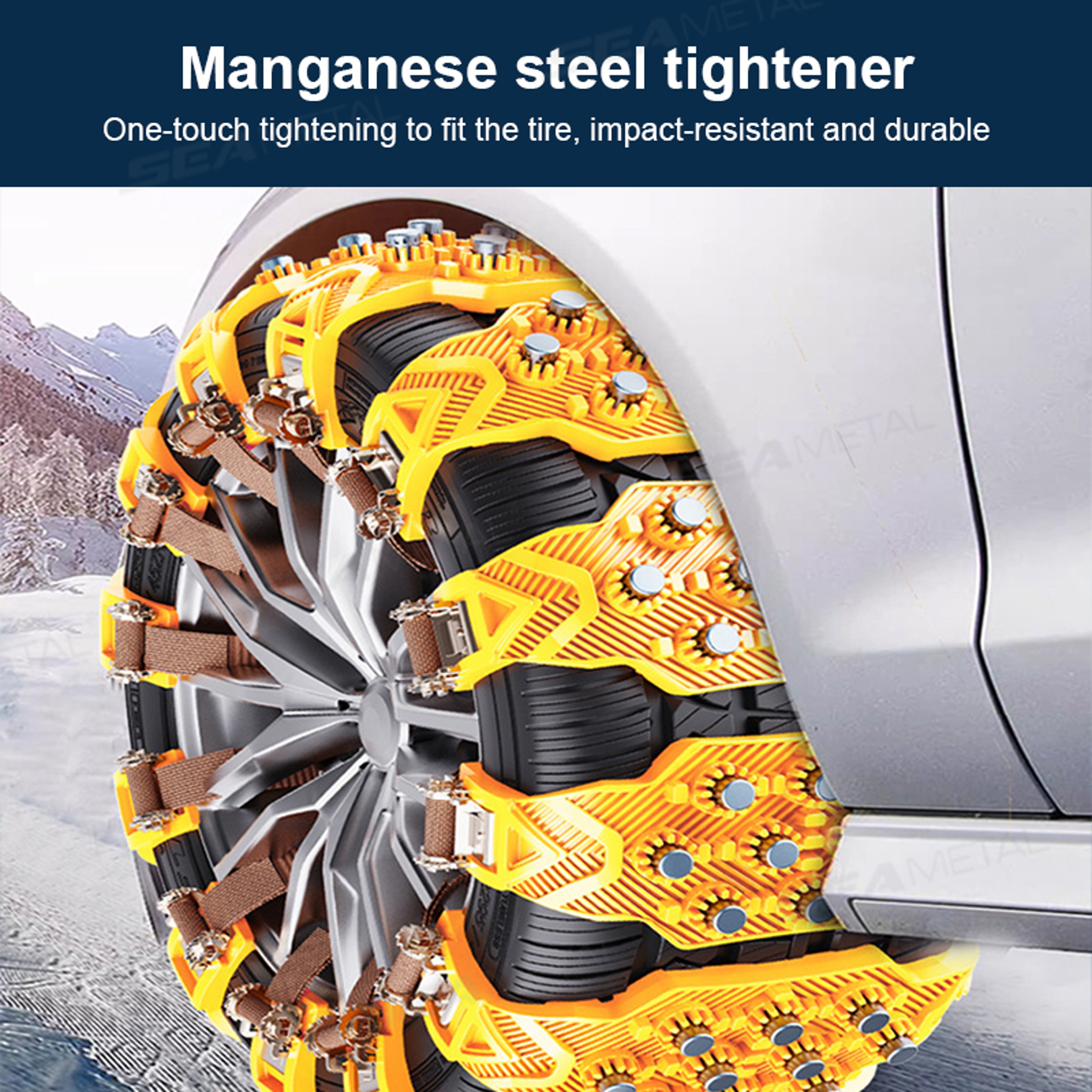 Car Snow Chains Anti Skid Winter Tire Traction Belts For Snow And Ice 2