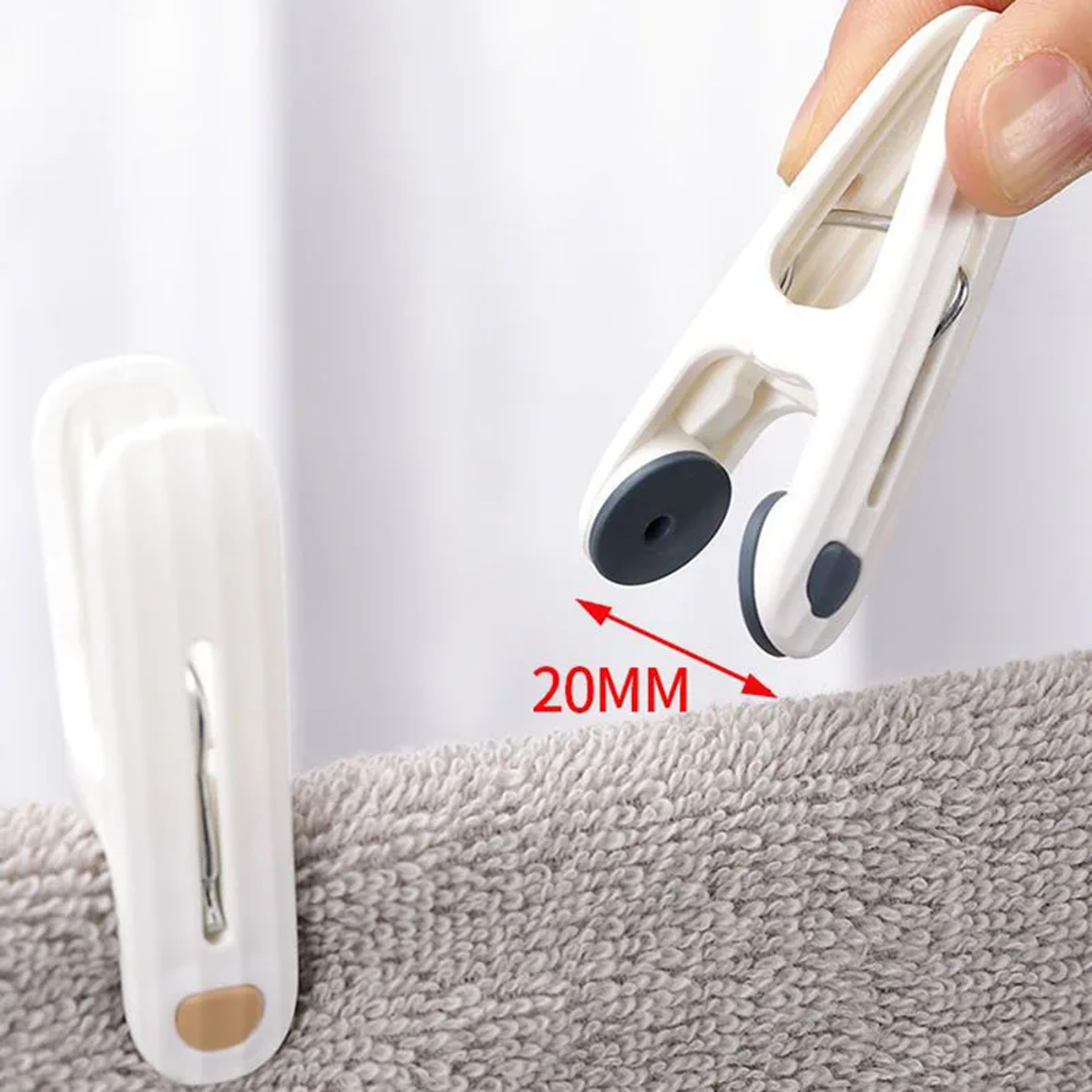 Plastic Non Marking Clothes Drying Clips with Soft Rubber Grip – view 2