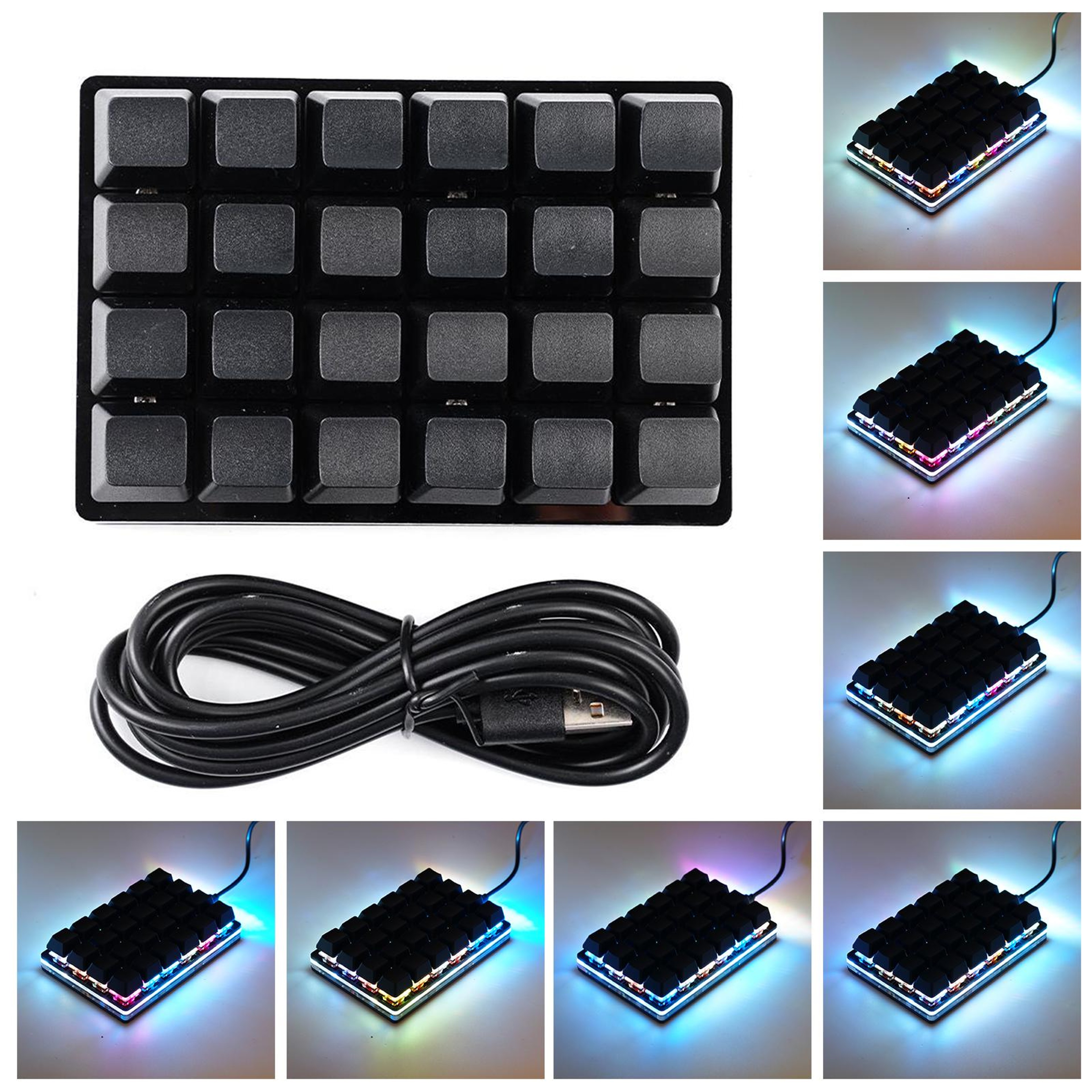 Mini Mechanical Gaming Keyboard with Programmable Shortcut Keys and USB Connection – view 2