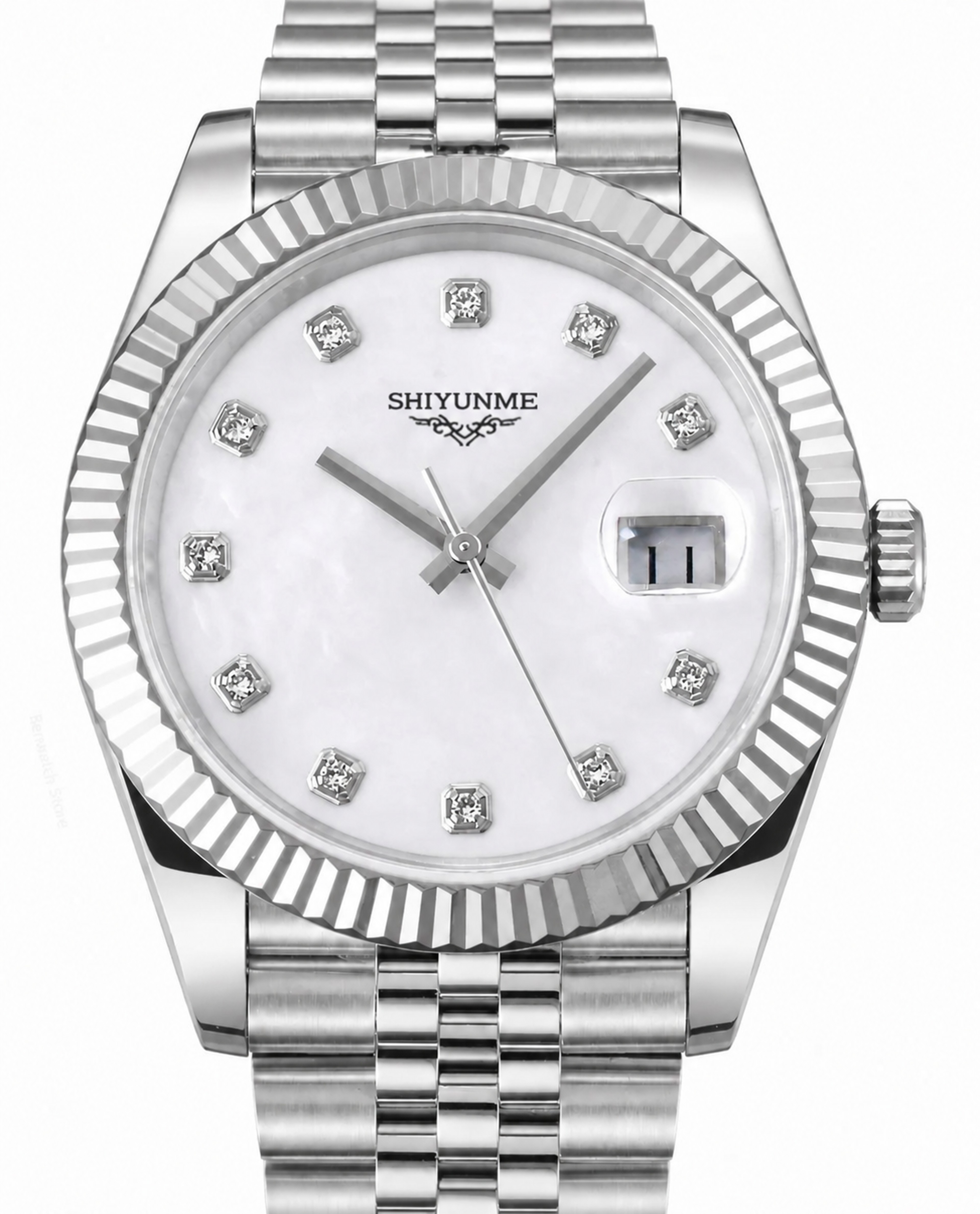 Mens Automatic Mechanical Wristwatch with Stainless Steel Band and Sapphire Crystal – view 10