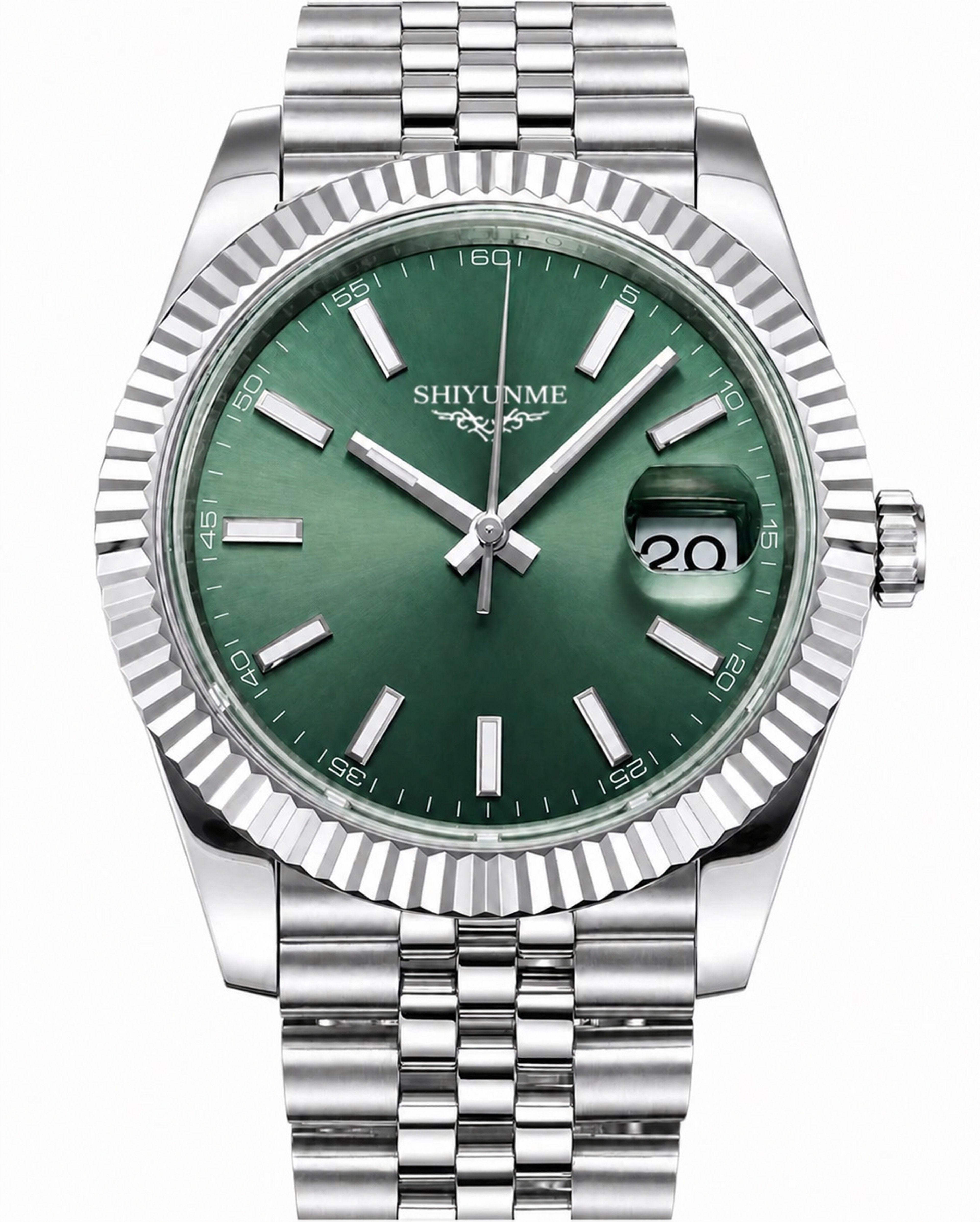 Mens Automatic Mechanical Wristwatch with Stainless Steel Band and Sapphire Crystal – view 18