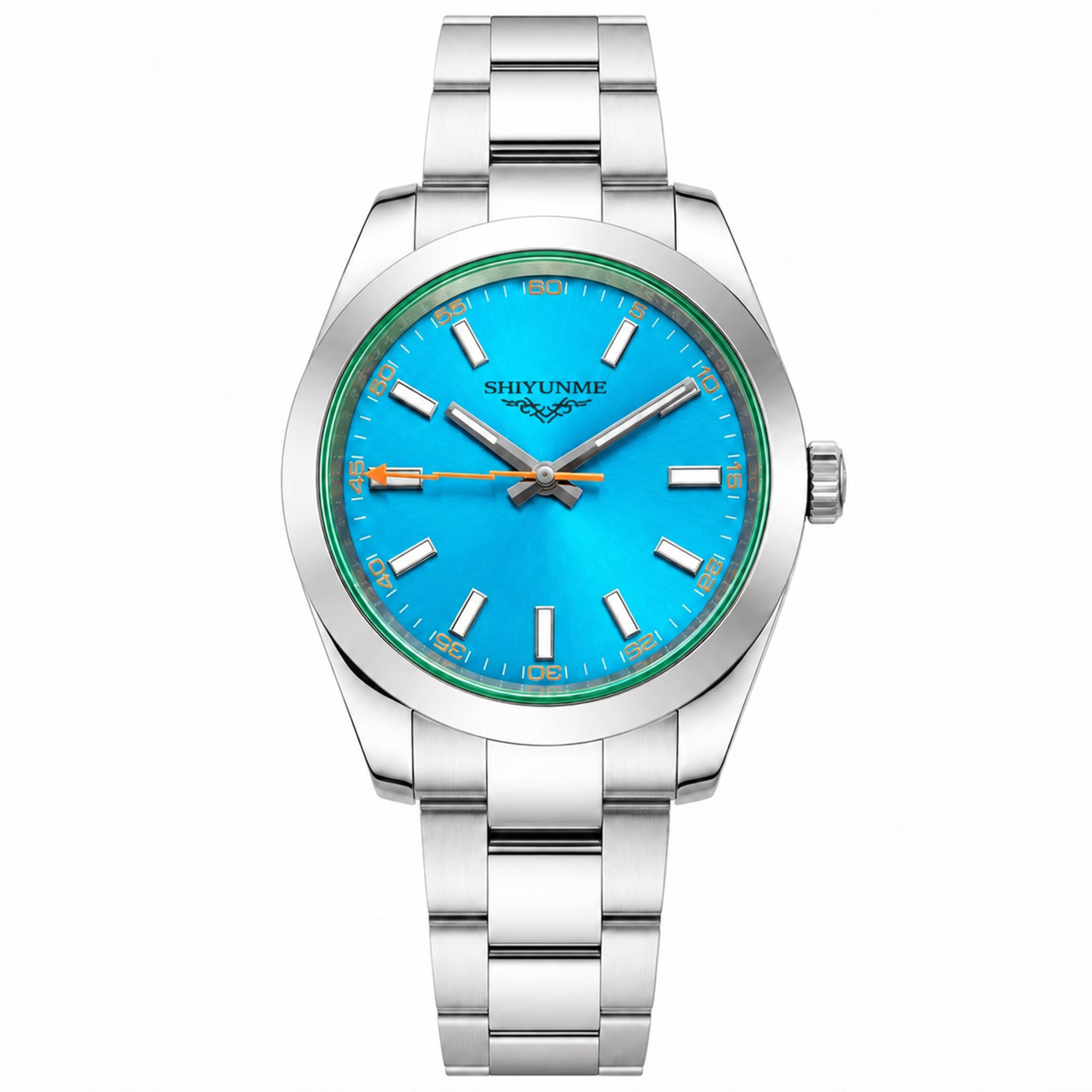 Mens Automatic Mechanical Wristwatch with Stainless Steel Band and Sapphire Crystal – view 21