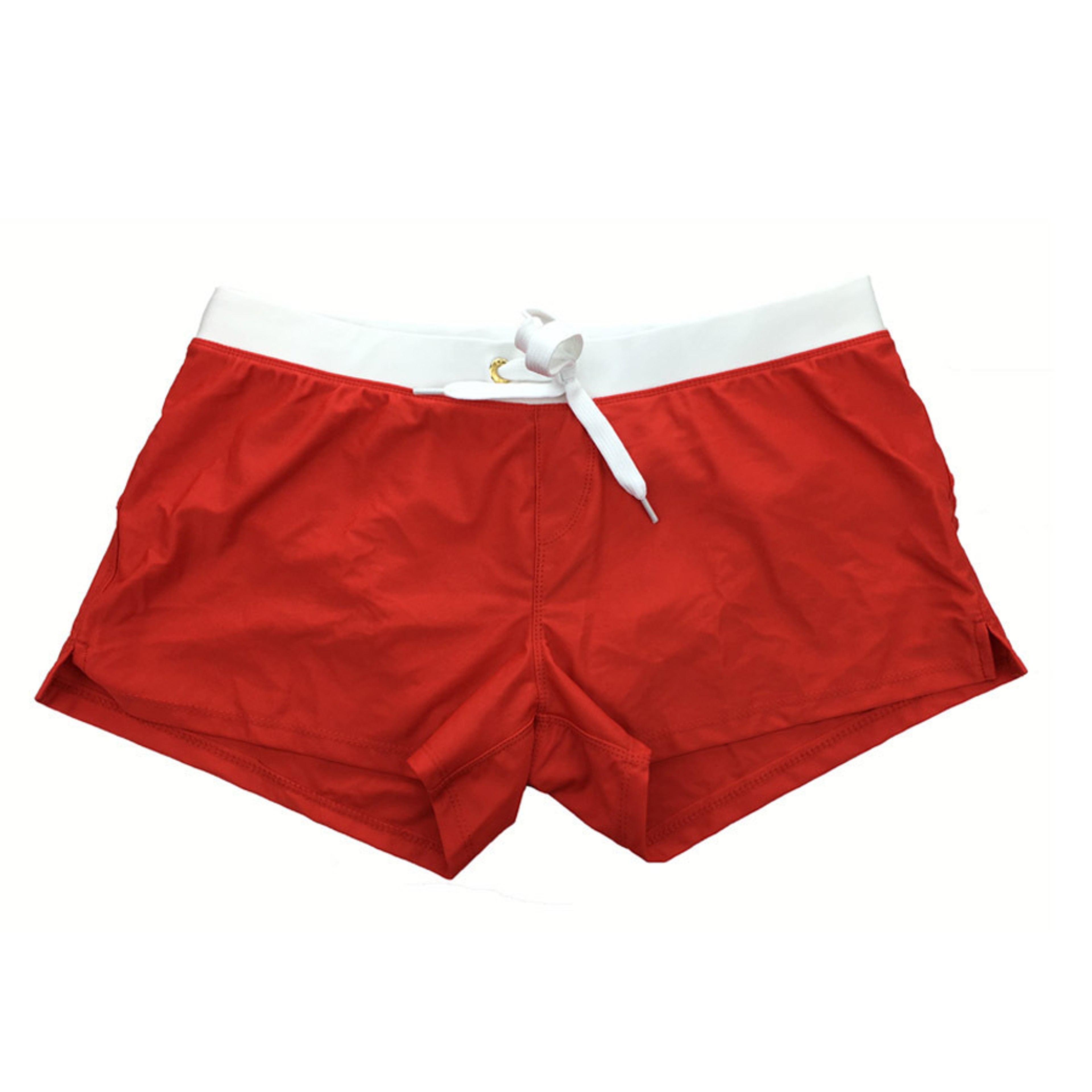 Mens Quick-Drying Swim Trunks with Back Pocket Solid Color Beach Shorts – view 13