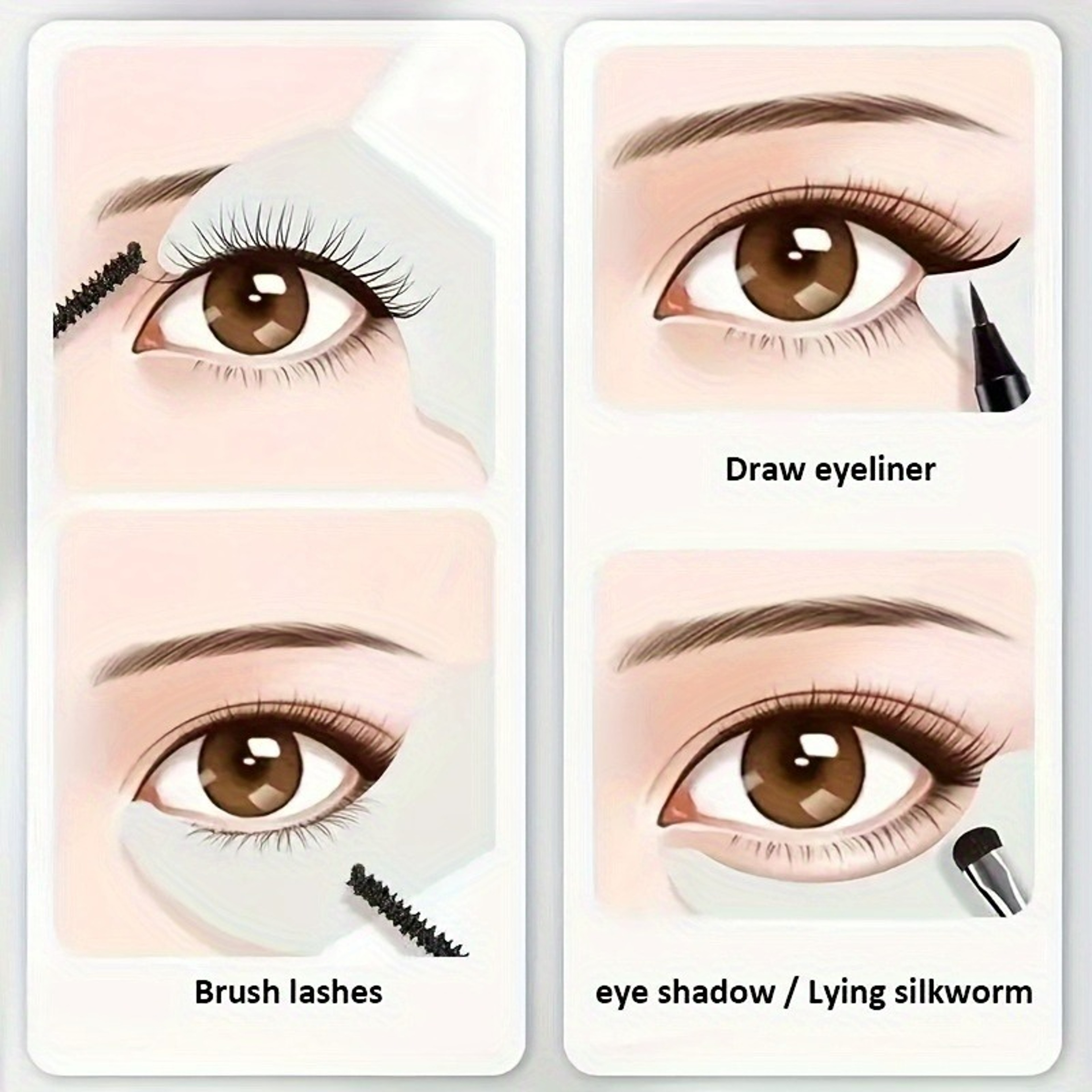 Silicone Eyelash Makeup Auxiliary Tool Crescent Eye Shield For Eyeliner Eyeshadow Application Begin 4