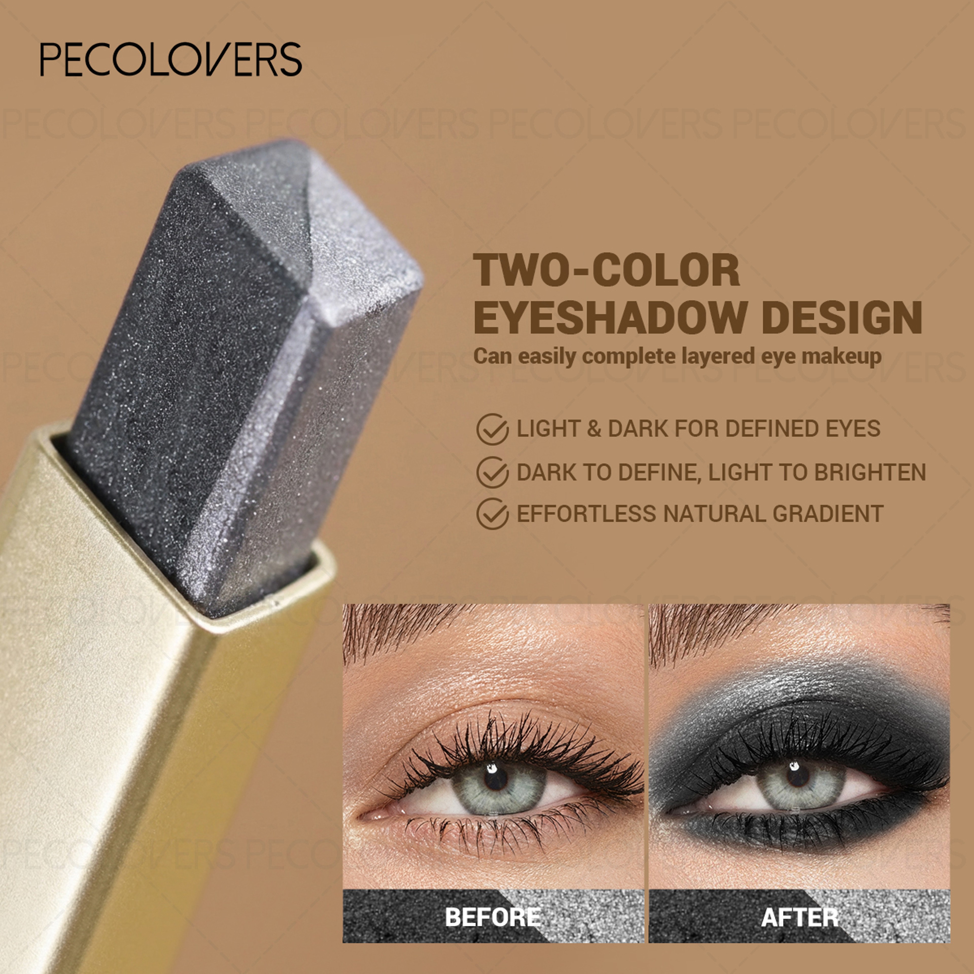 6PCSSet Twocolor Pushpull Eye Shadow Stick Eye Highlight Lazy Eye Shadow Twocolor Stacking Waterpro 5