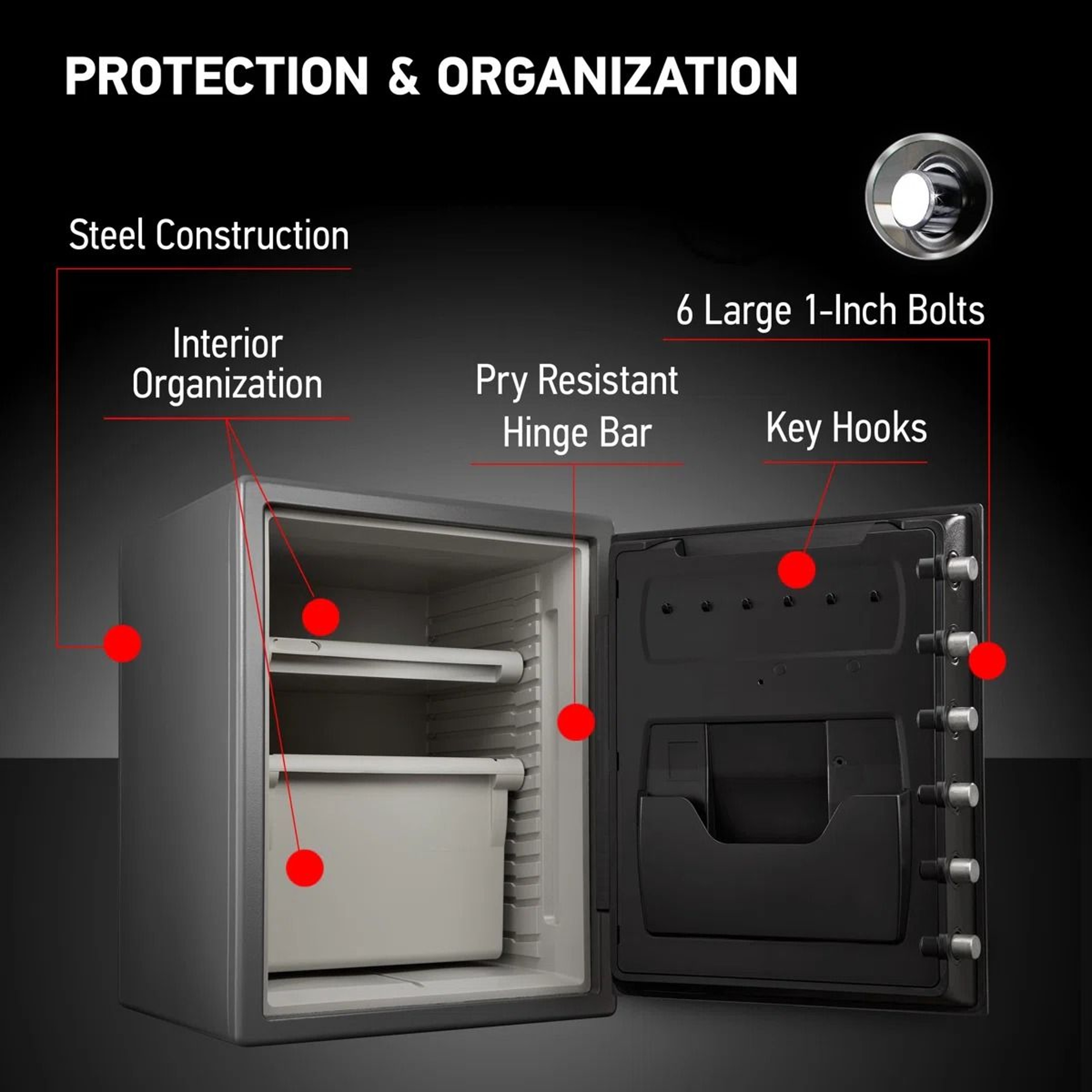 2 Cubic Foot Fire And Waterproof Security Safe With Combination And Key Lock 2
