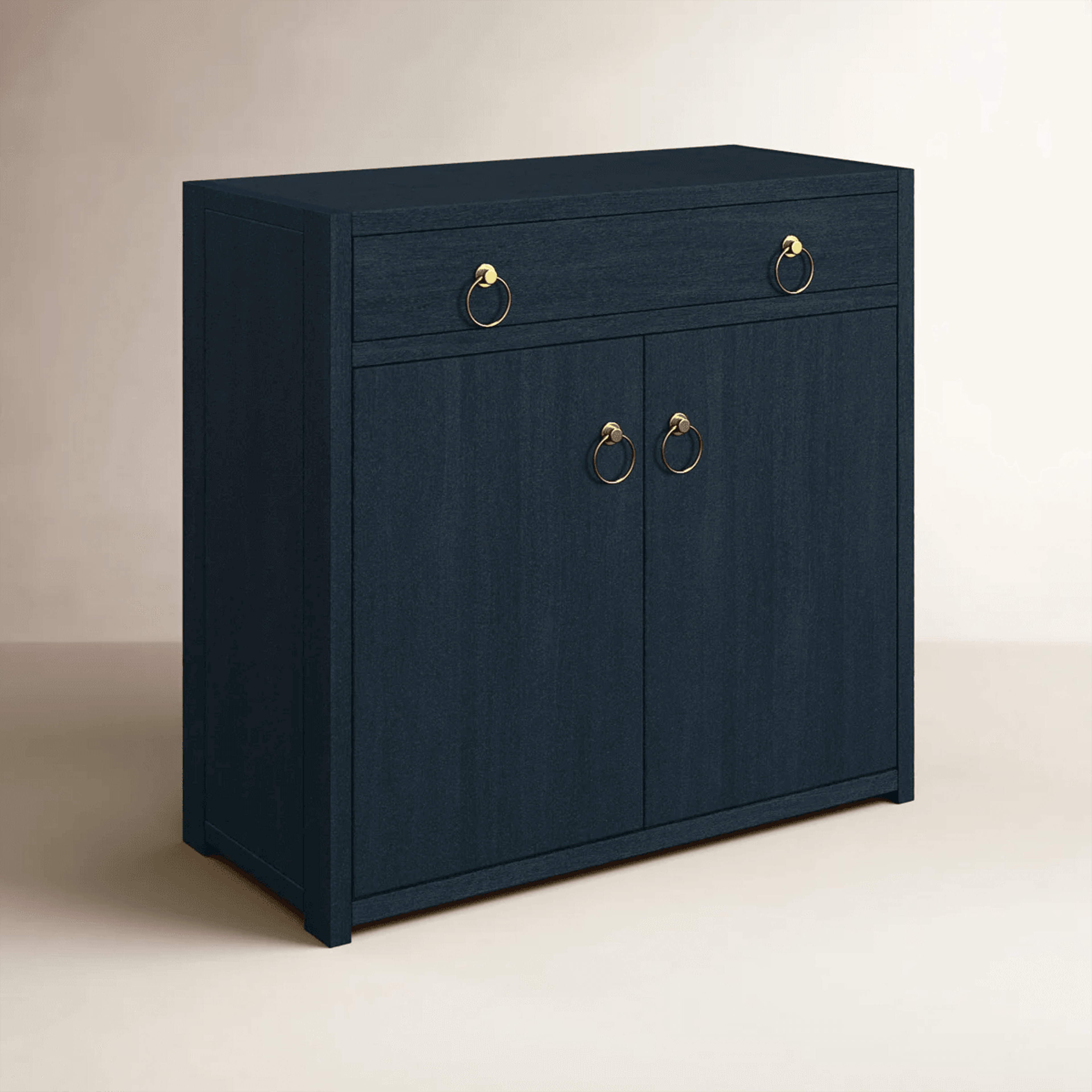 Navy Blue Wooden Accent Cabinet With Drawer And TwoDoor Storage 5