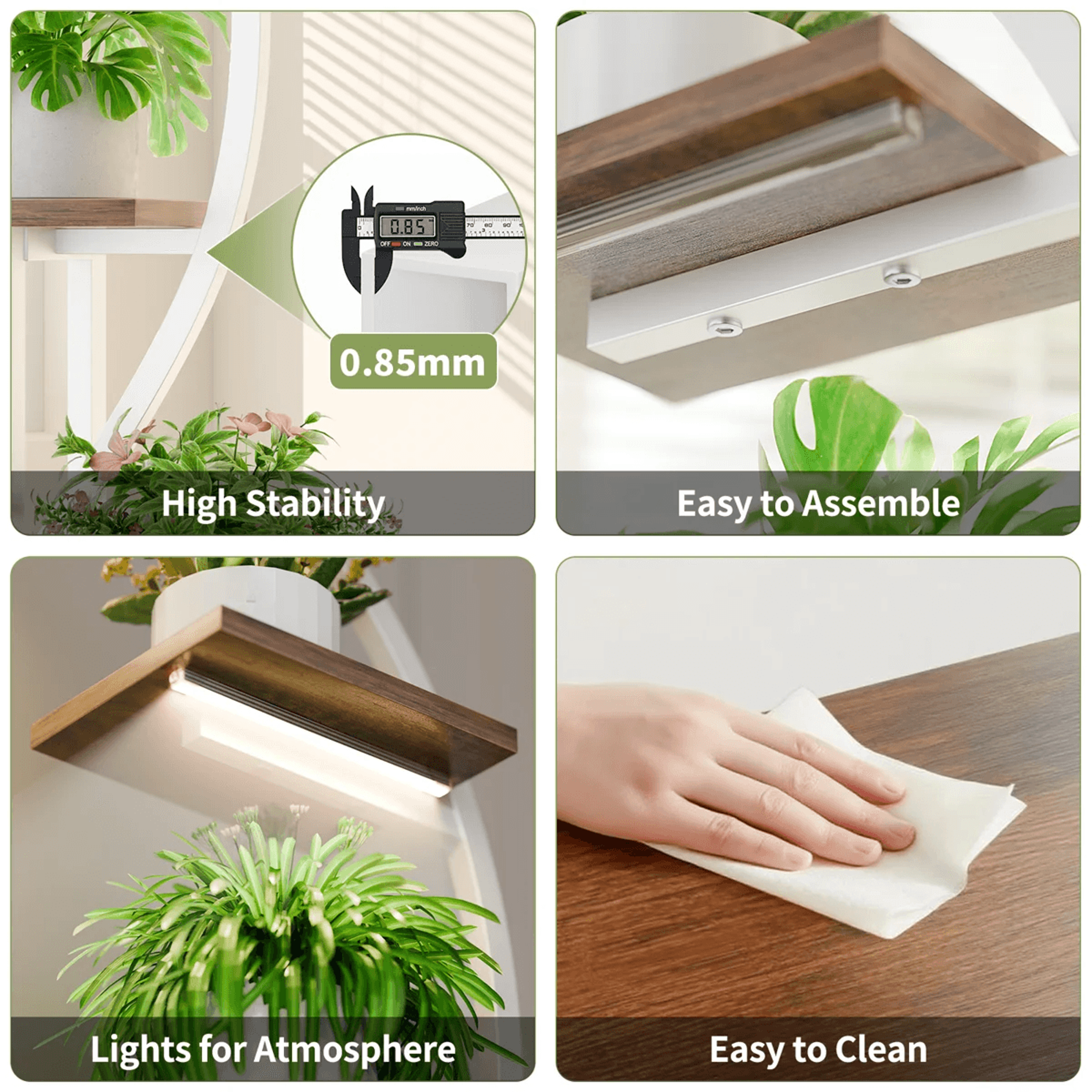 8 Tier Indoor Plant Stand With Grow Lights And 10 Pot Holders 4