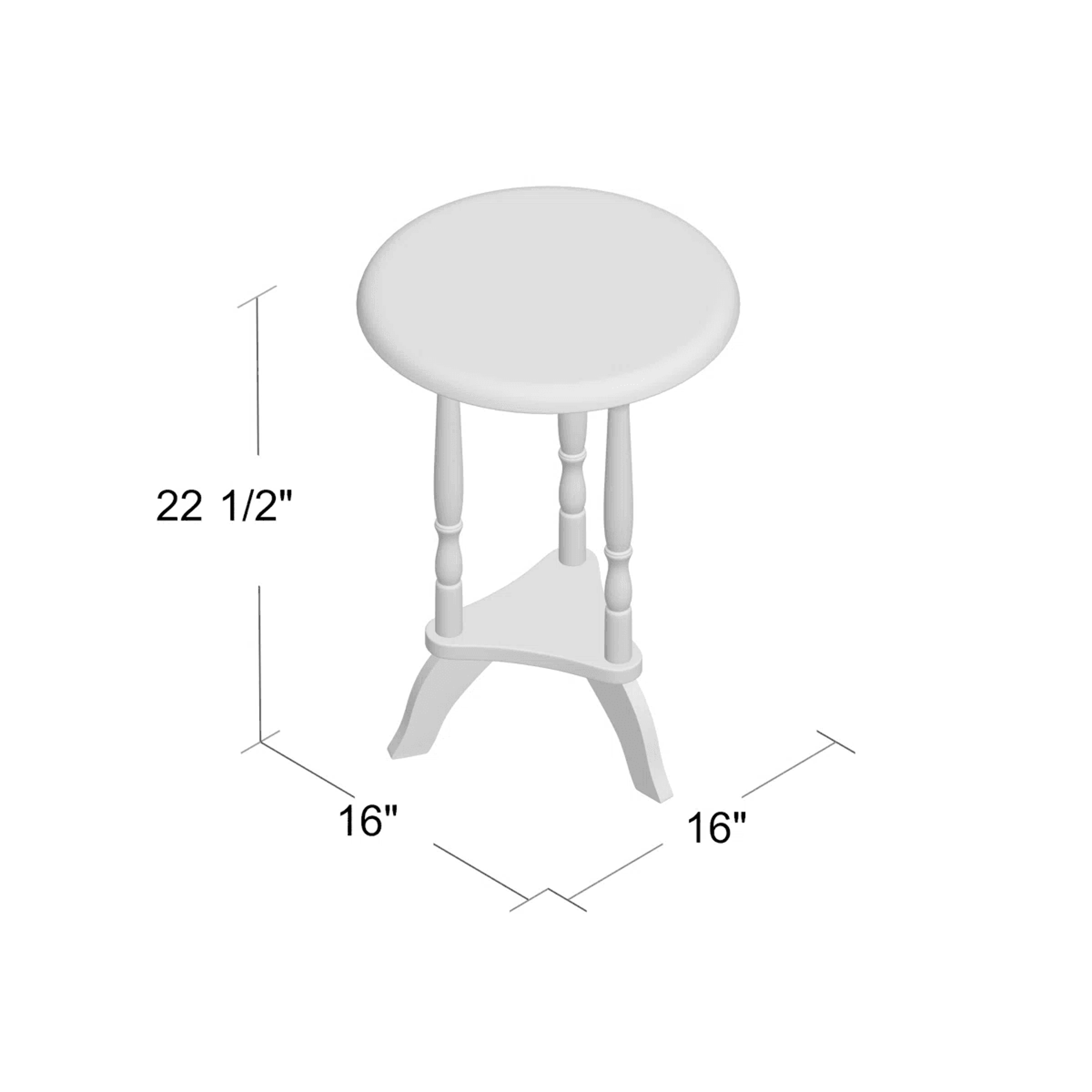 2 Tier Solid Wood Plant Stand With Round Top And Decorative Shelf 1