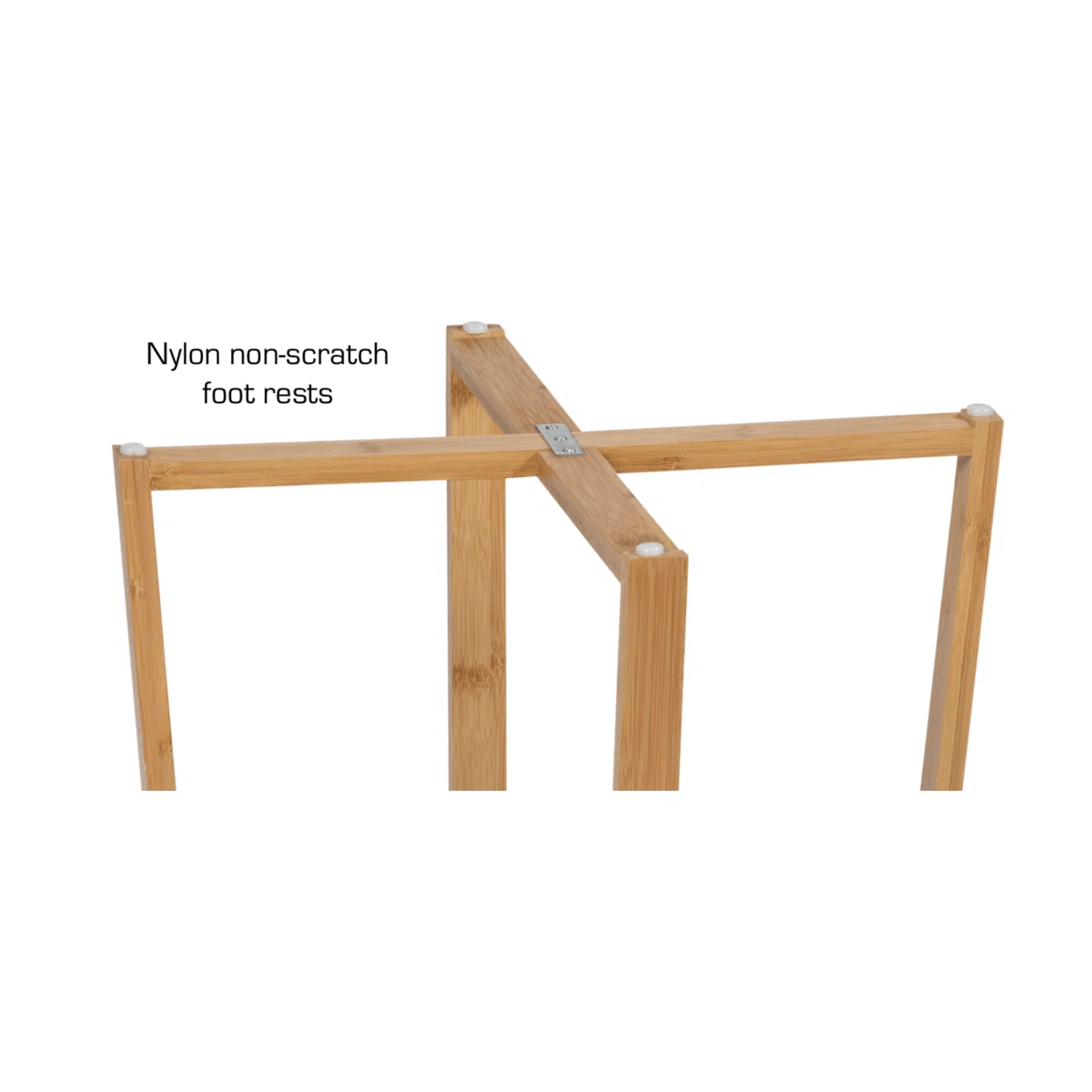 Modern Bamboo And Wood Plant Stand With Square Top And X Shaped Base 8
