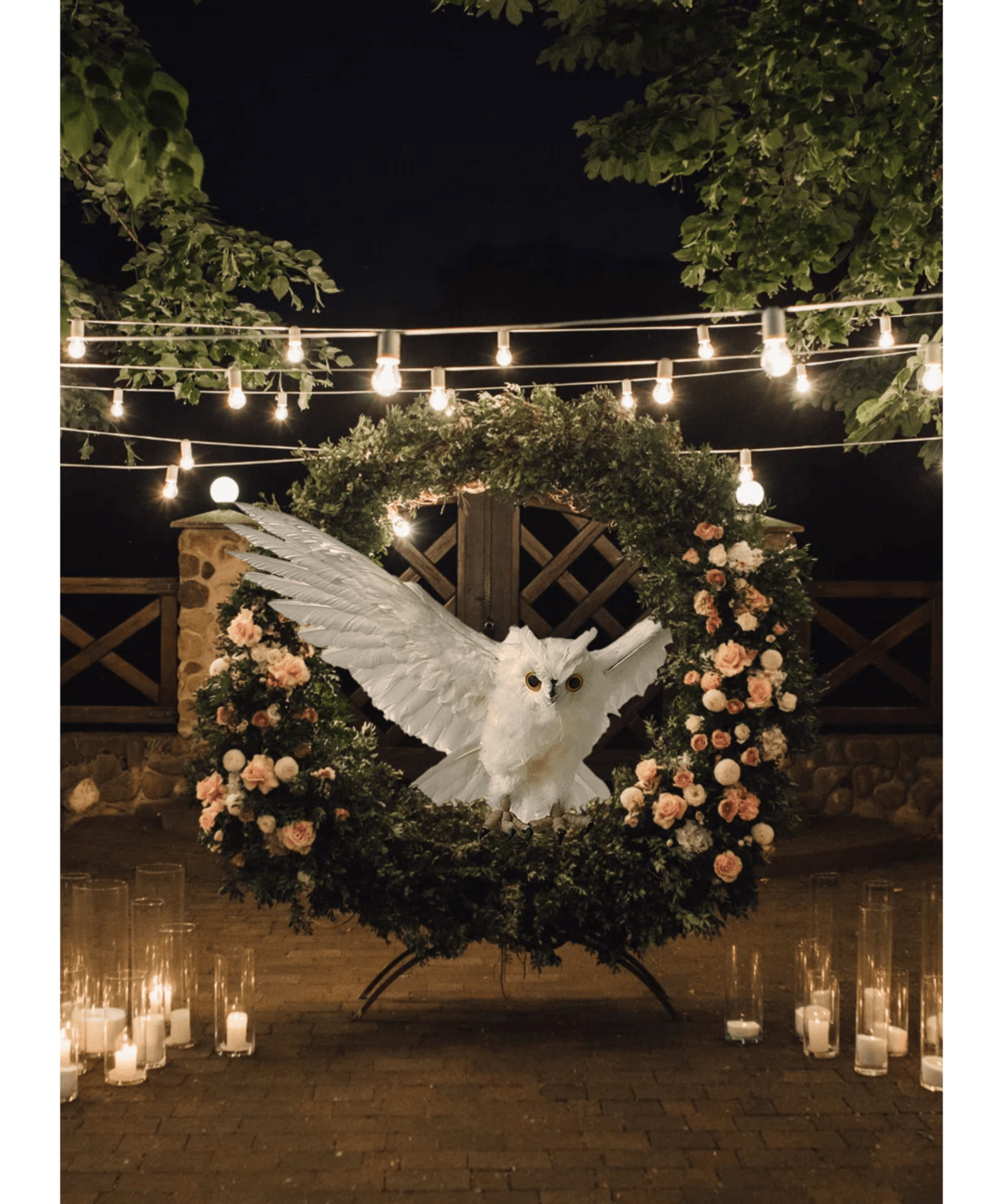 Realistic White Flying Owl Hanging Decoration With Feathers For Halloween And Christmas 5
