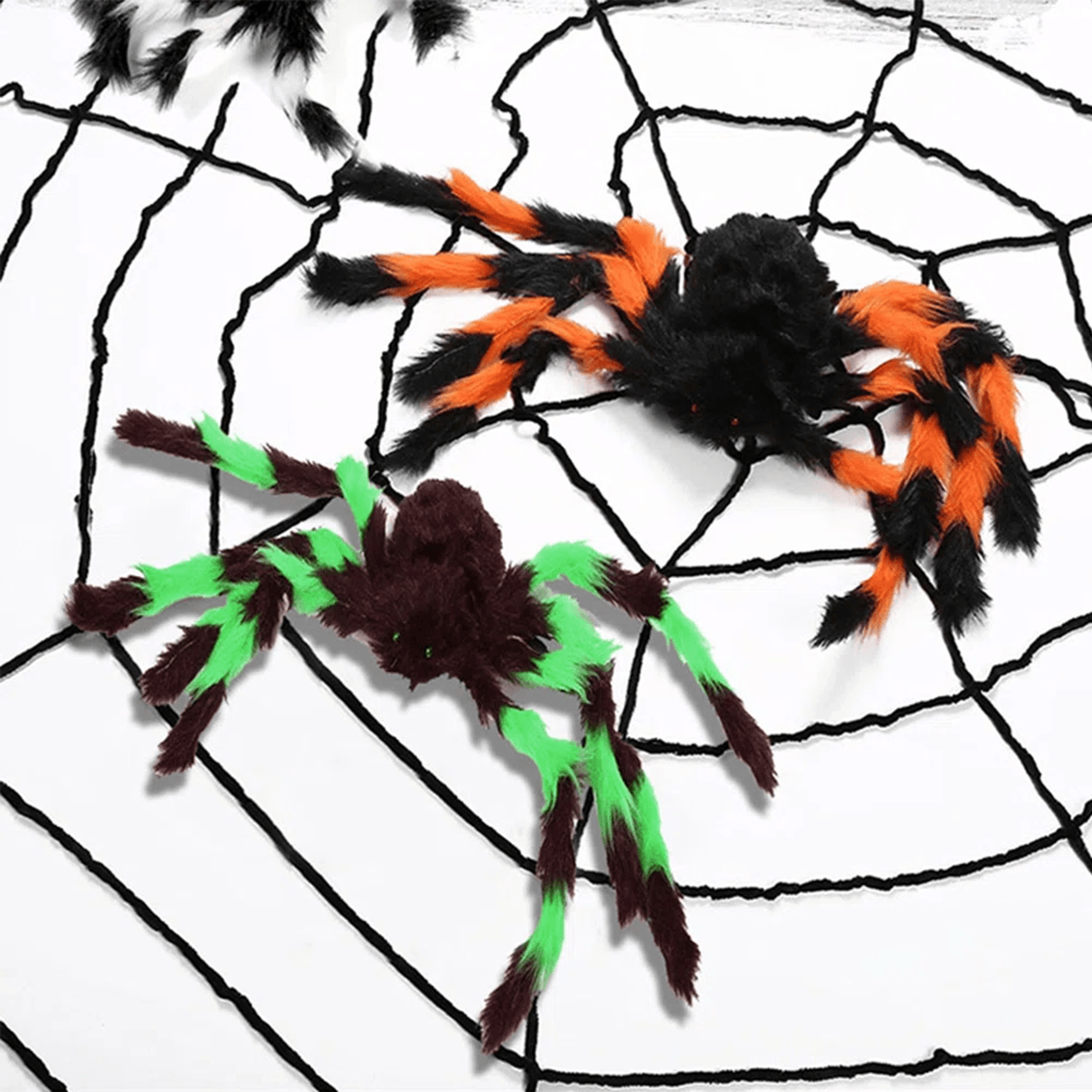 Halloween Spider Web Outdoor Decoration Black Stretchable Web 1