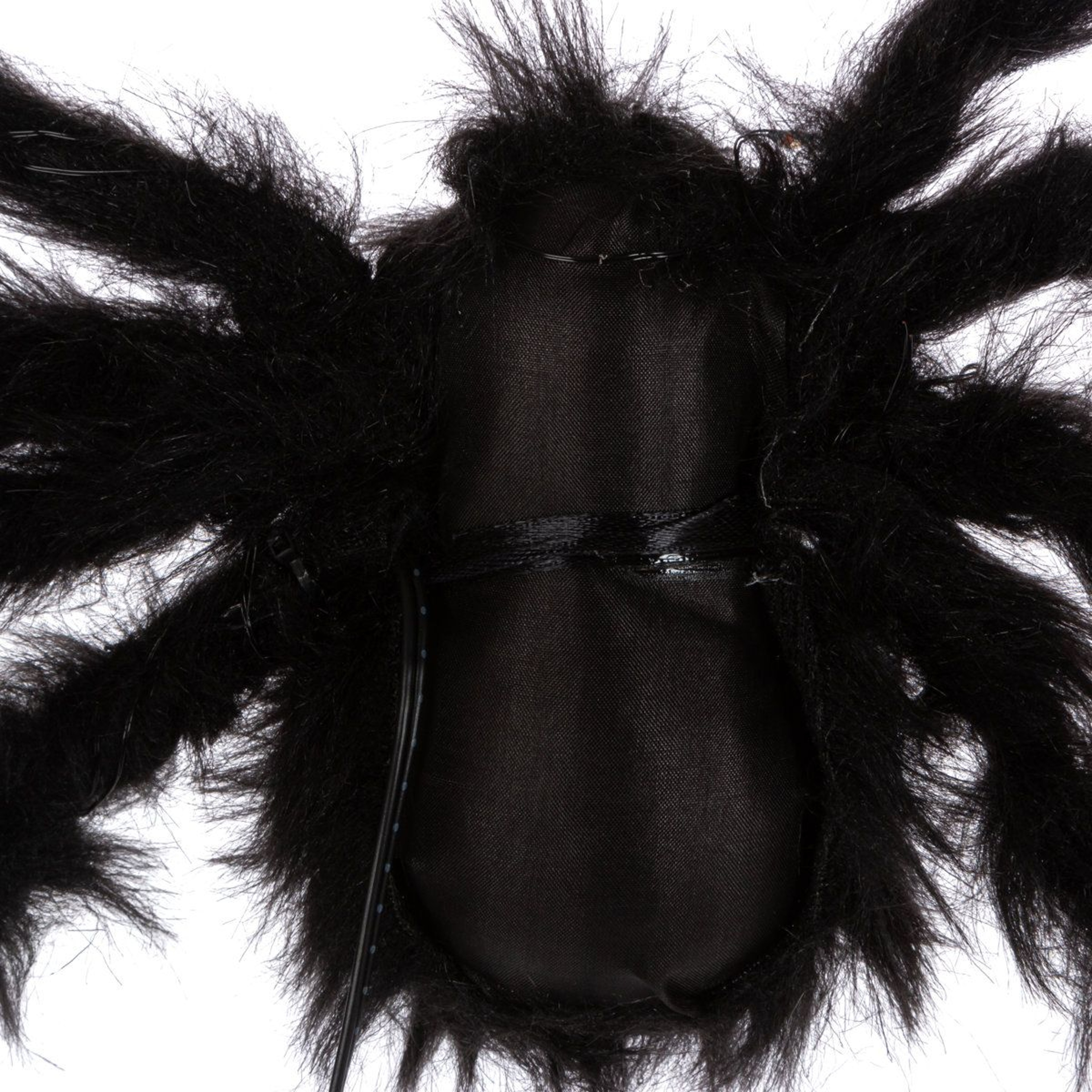 Lighted Fuzzy Halloween Spider Decorations With Bendable Legs Set Of 2 4