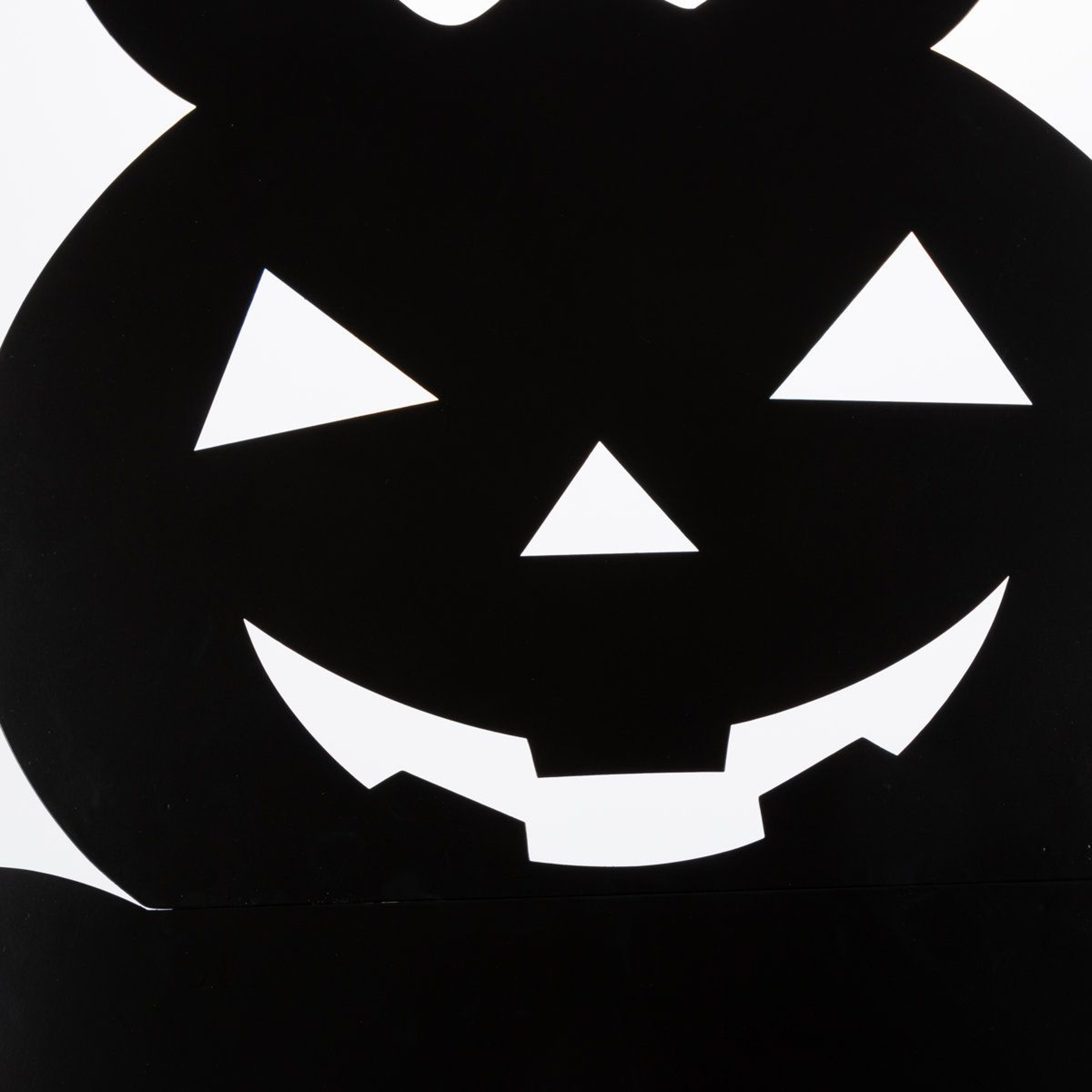 Metal Pumpkin And Cat Silhouette Yard Stake For Outdoor Halloween Decor 1