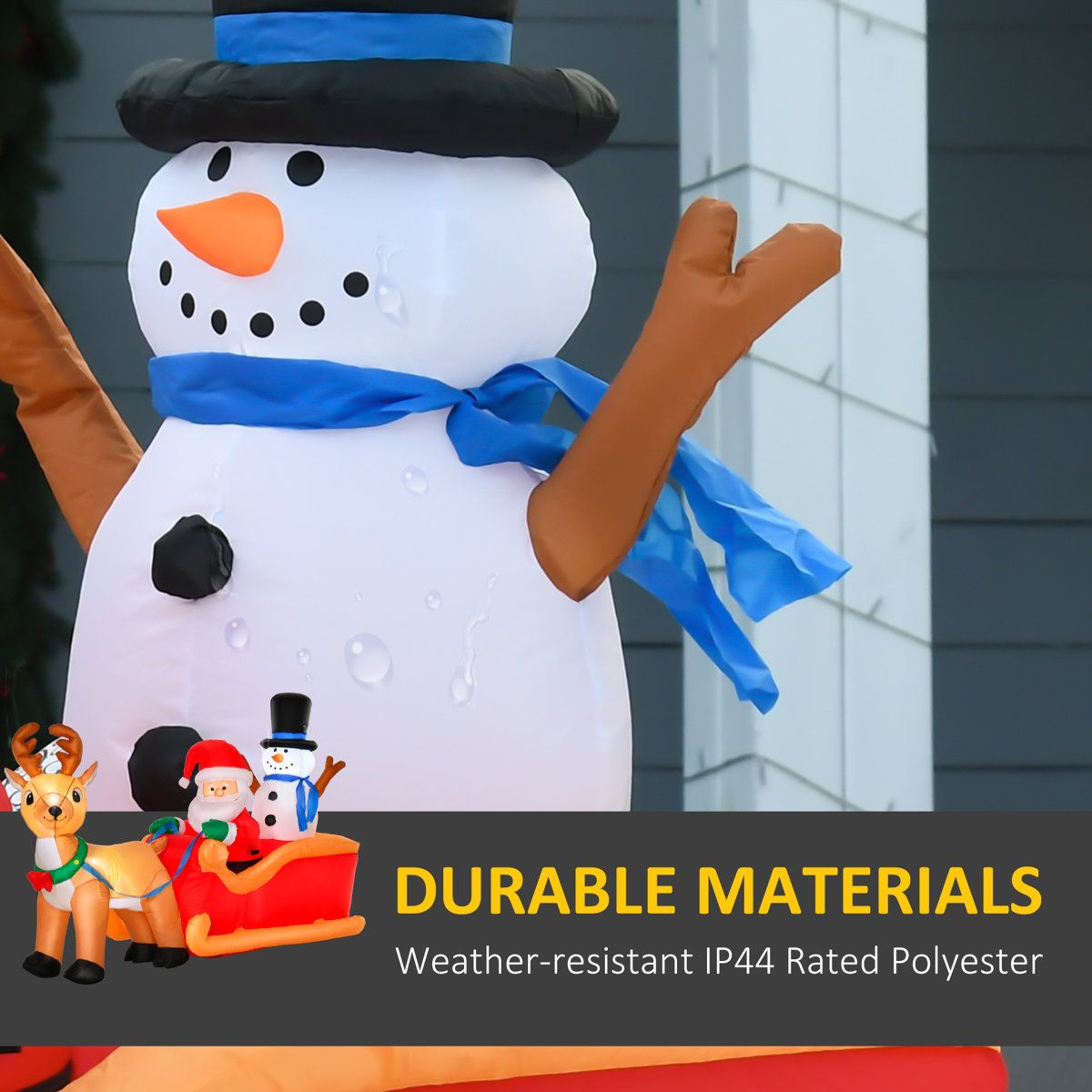 Inflatable Santa Claus Christmas Outdoor Decoration With LED Lights 4