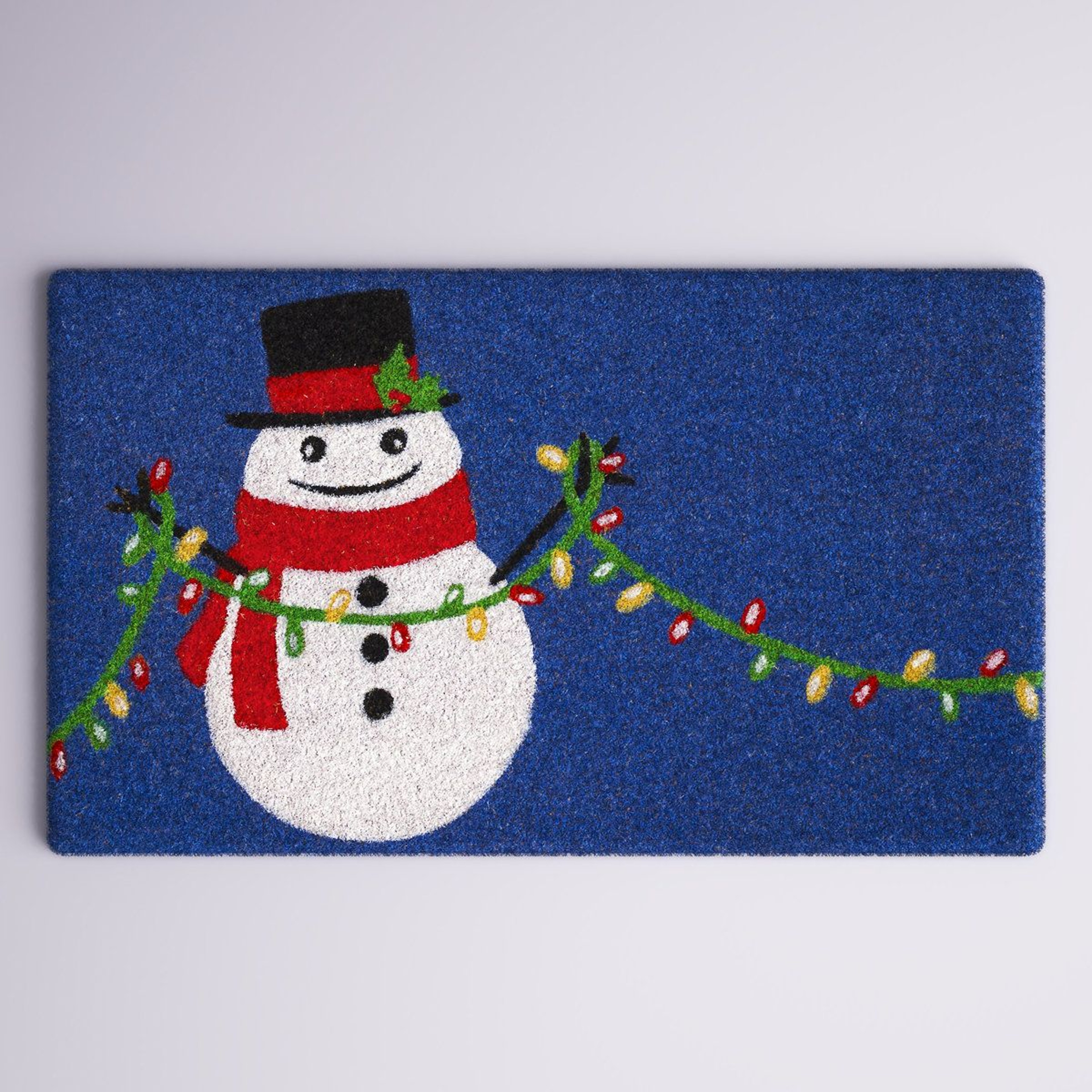Non Slip Christmas Doormat With Snowman Design And Coir Fibers 9