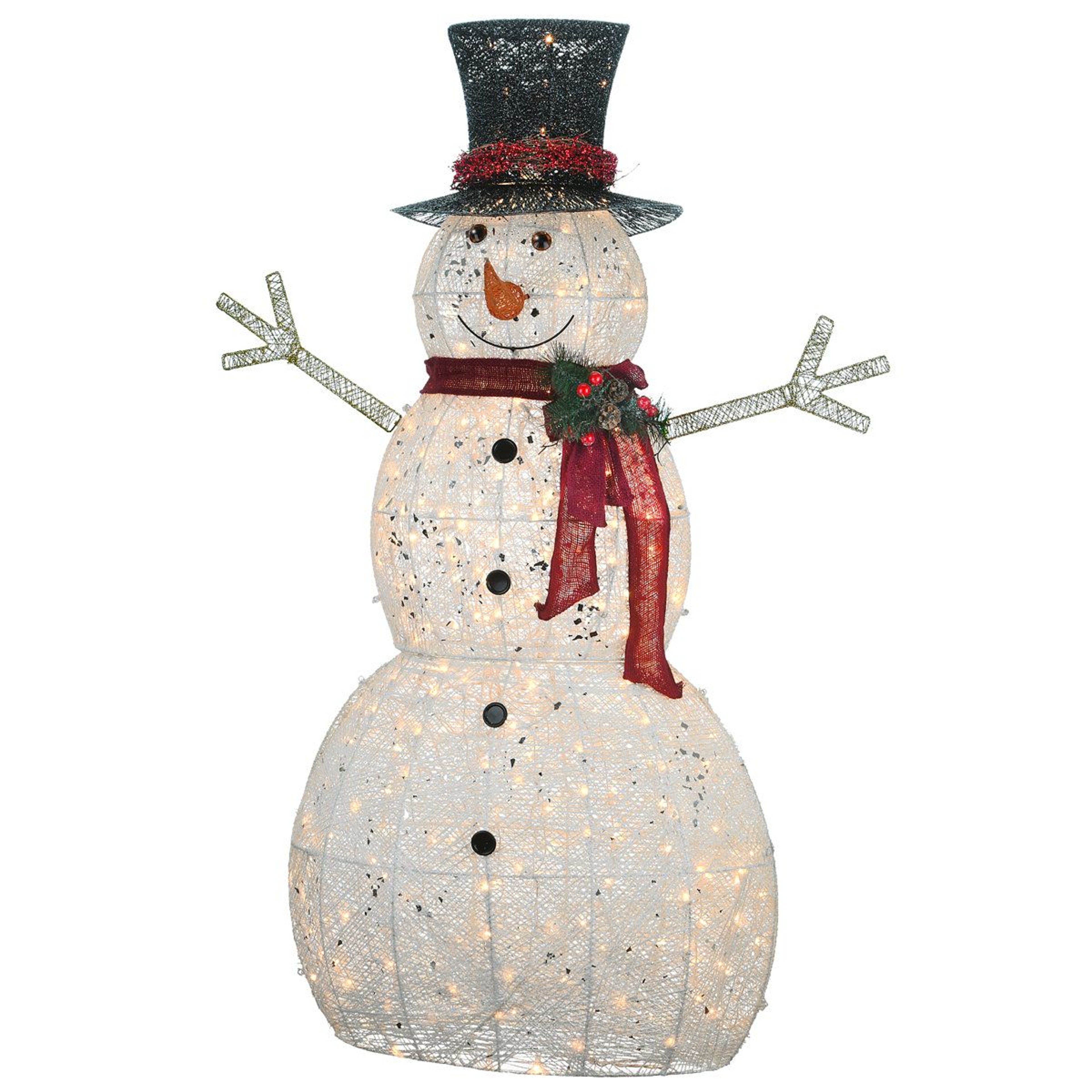 Lighted Outdoor Snowman Decoration With 300 Warm White LED Lights 1