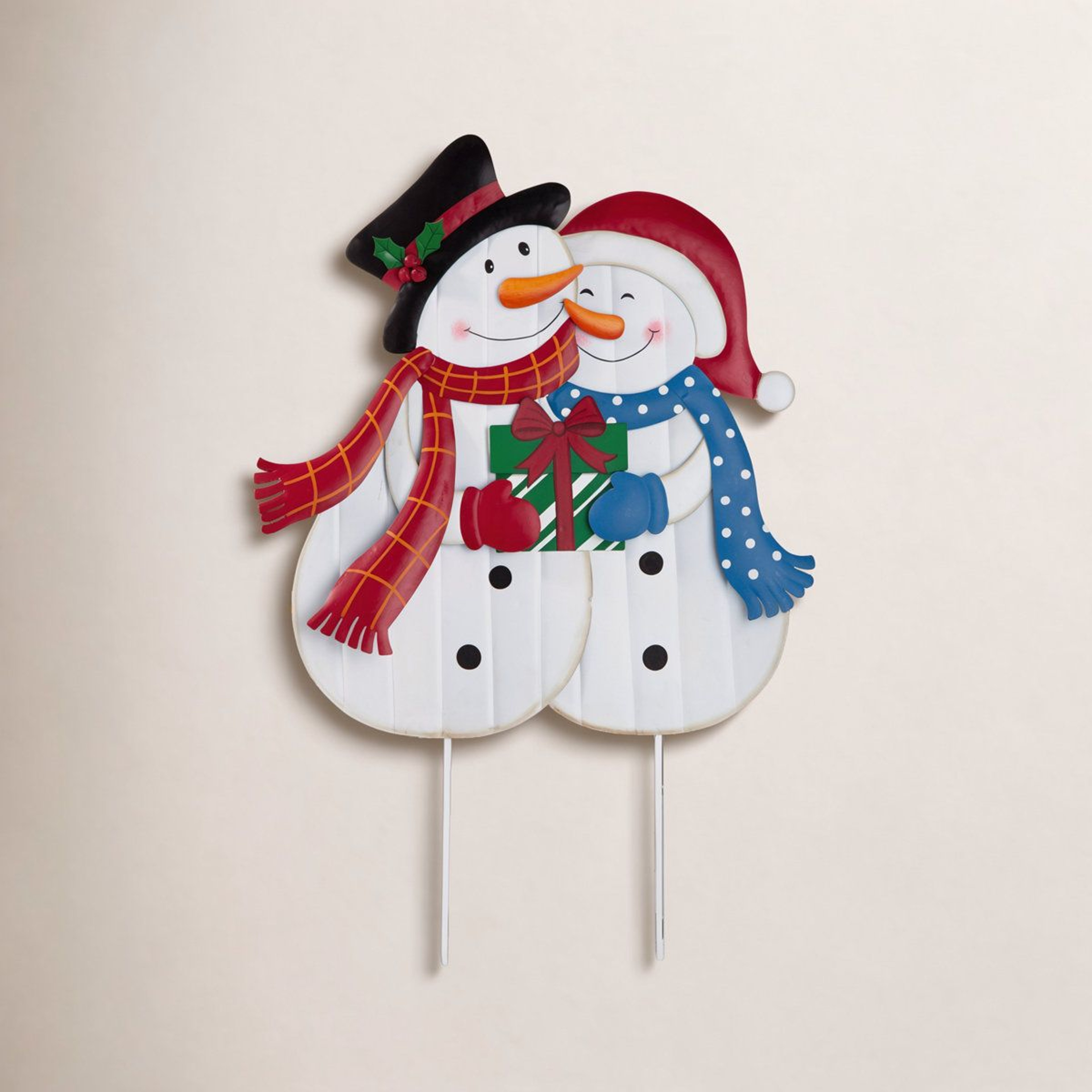 Metal Snowman Yard Stake And Wall Decor 30Inch Christmas Decoration 11