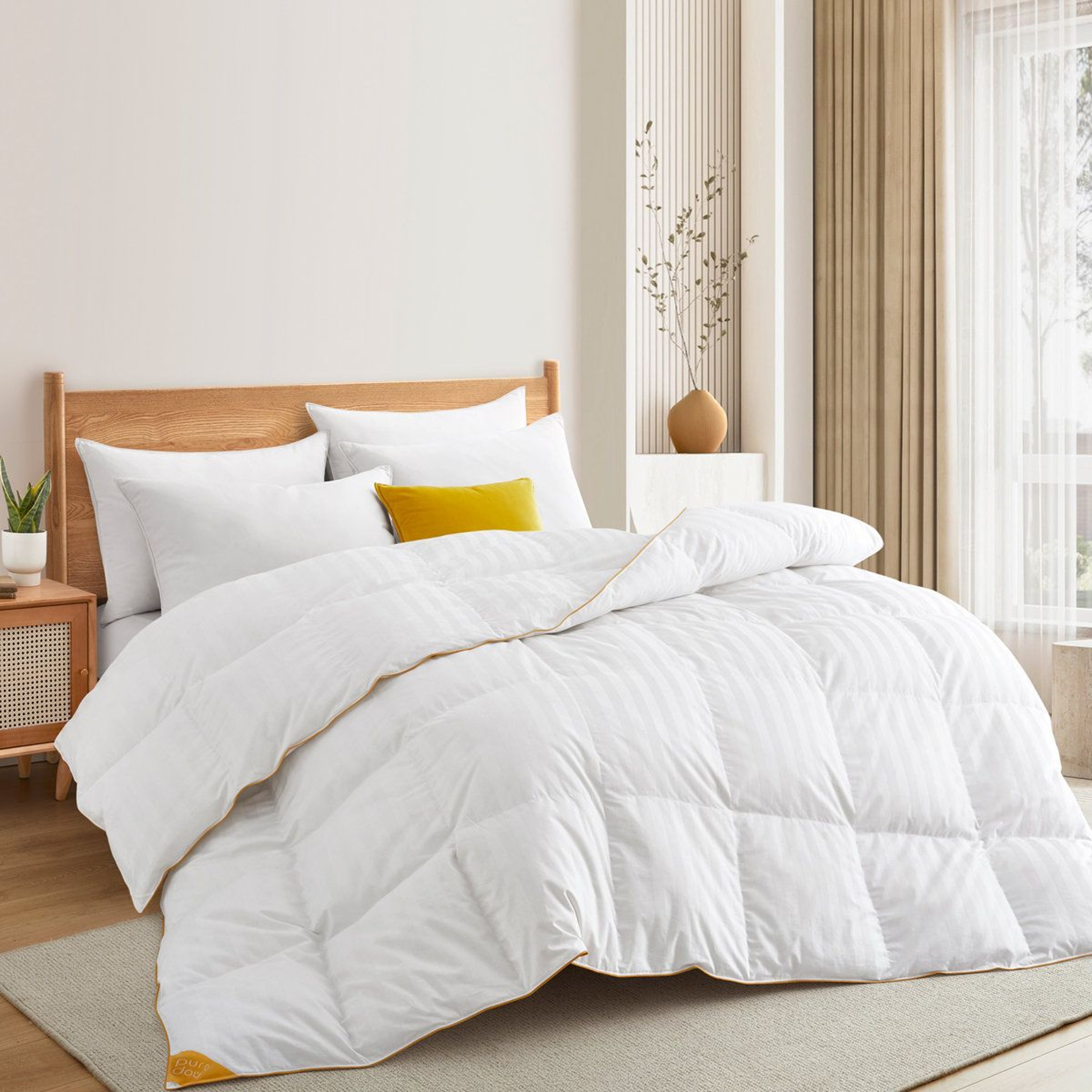 King Size Goose Feather And Down Comforter All Season Duvet Insert 6