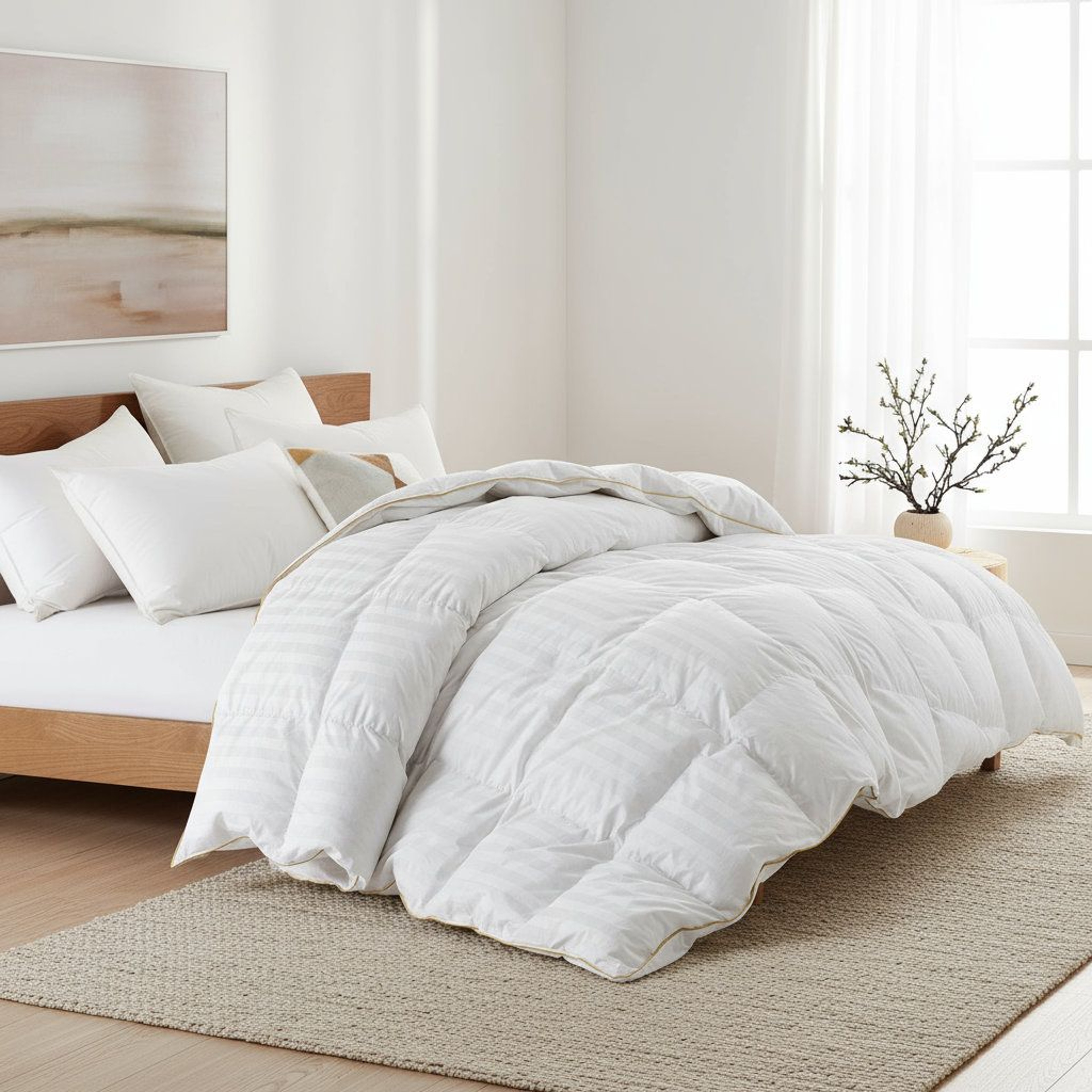 King Size Goose Feather And Down Comforter All Season Duvet Insert 8
