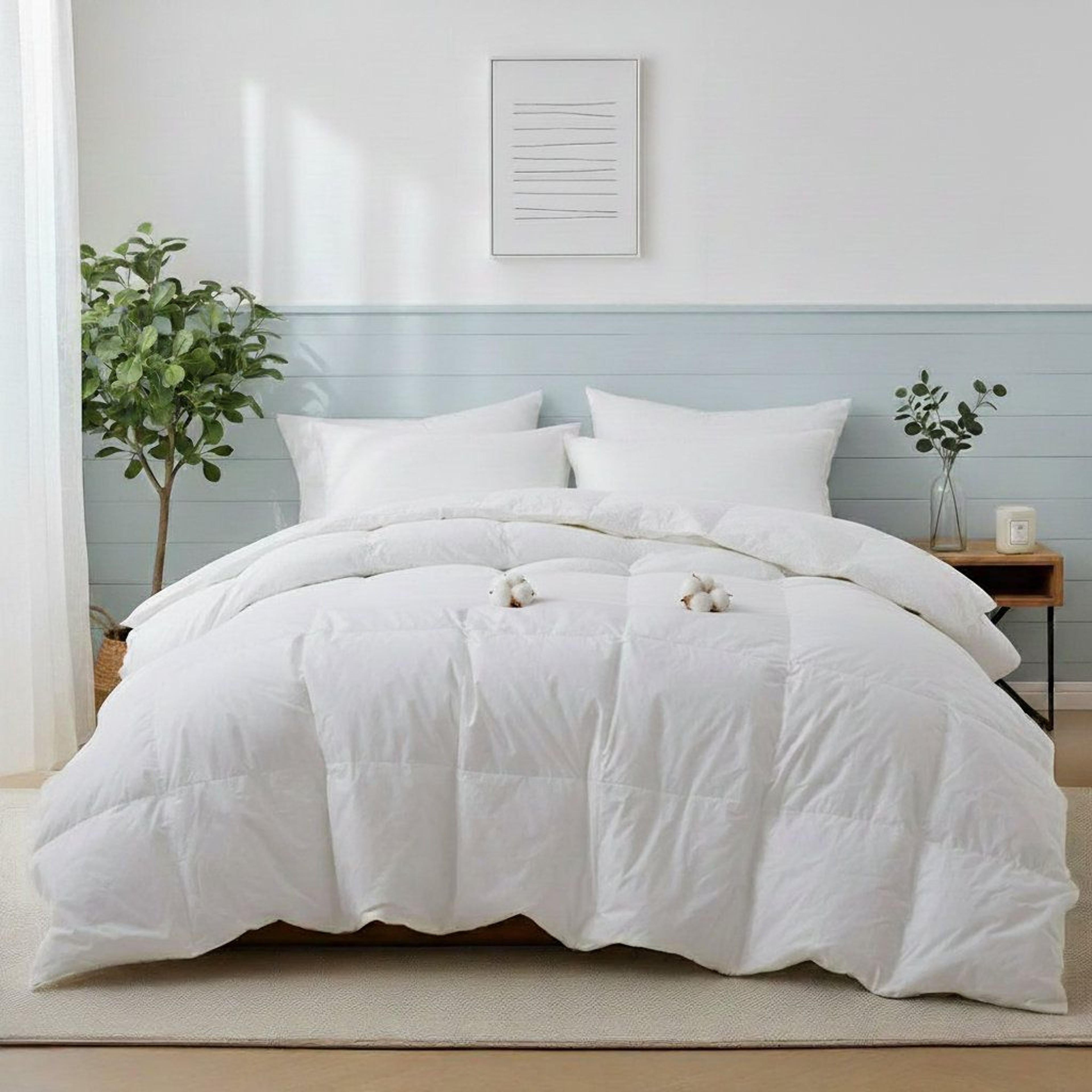 King Down Comforter All Season With 100 Cotton Cover And 300 Thread Count 0