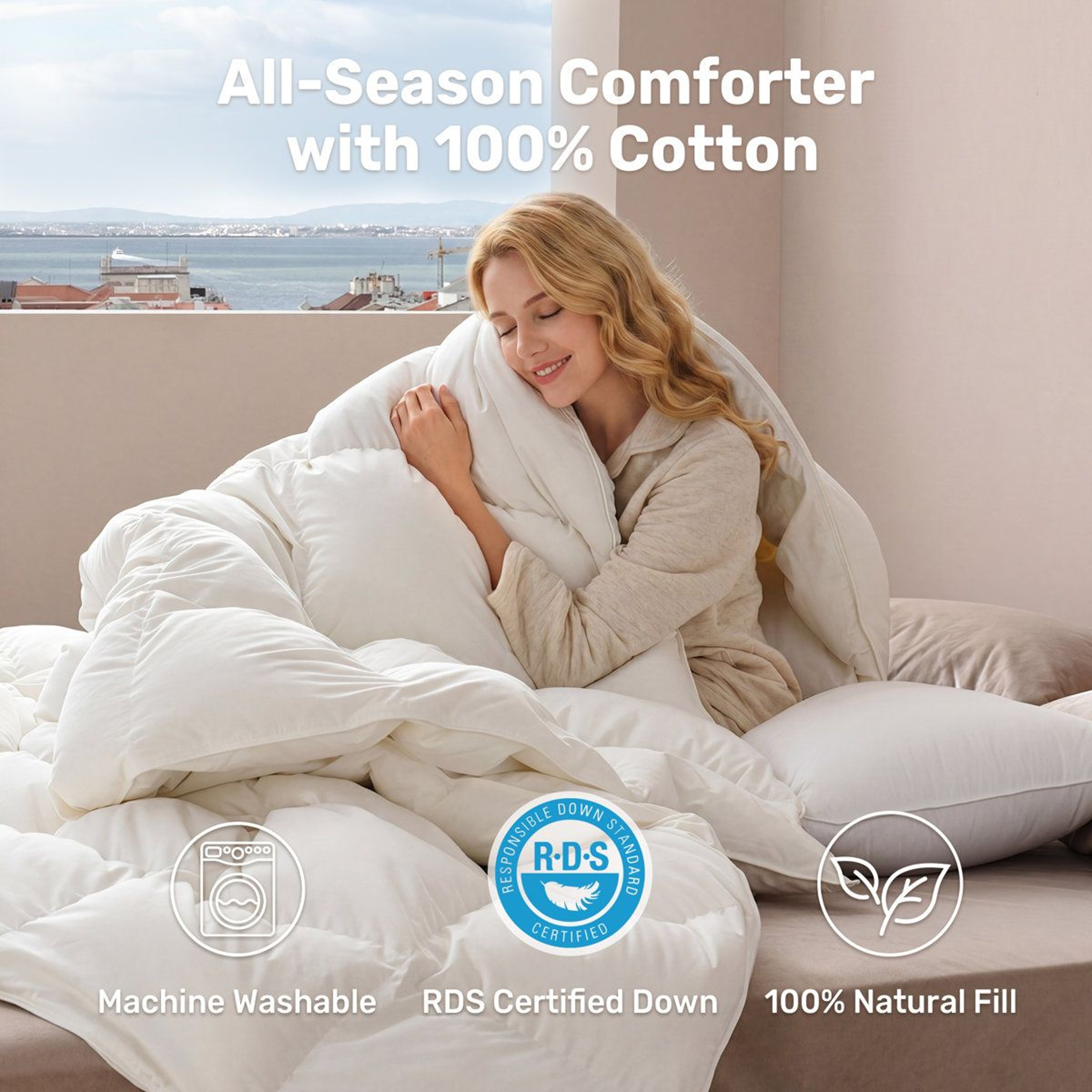 King Down Comforter All Season With 100 Cotton Cover And 300 Thread Count 1