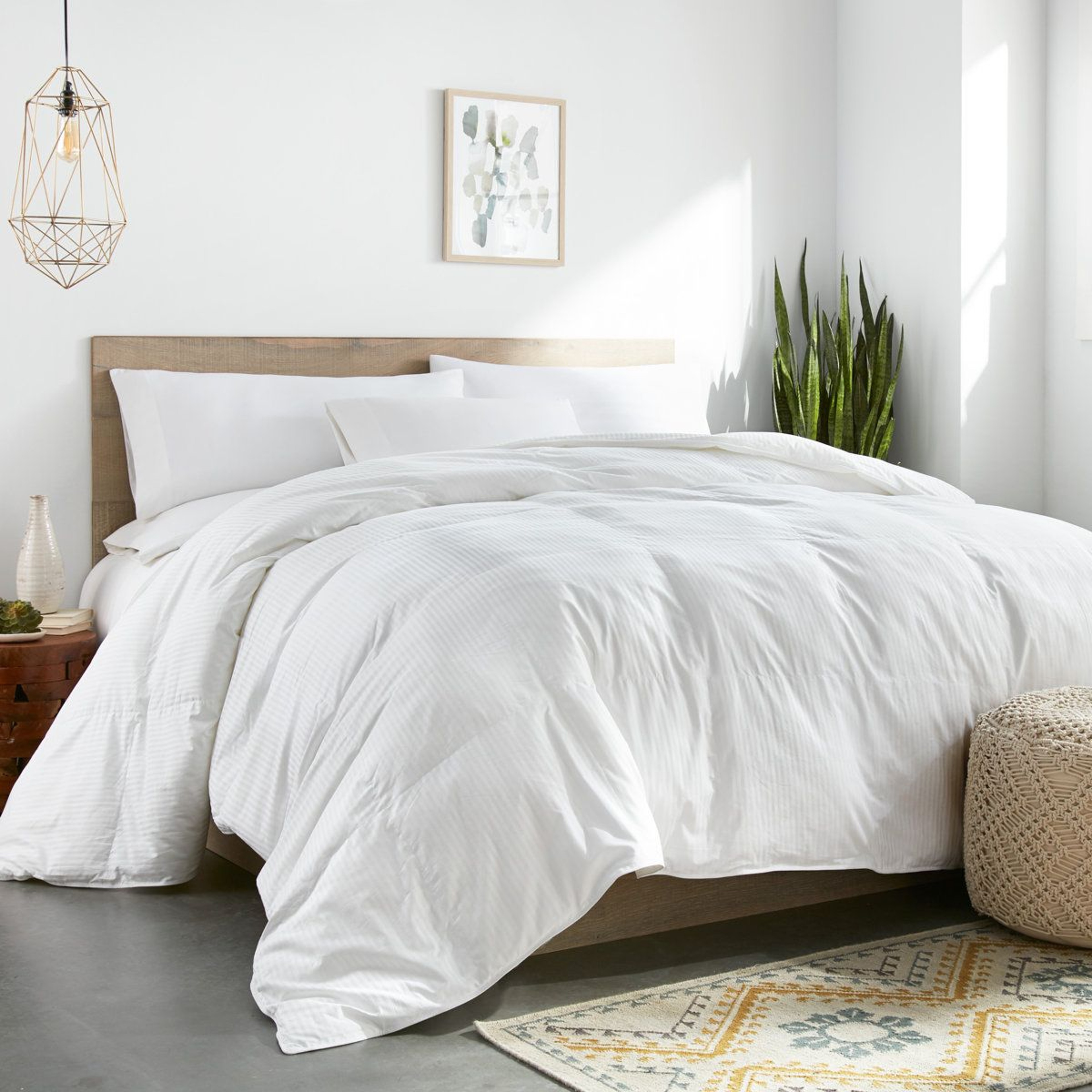 Oversized King Down Alternative Comforter White All Season Bedding 5
