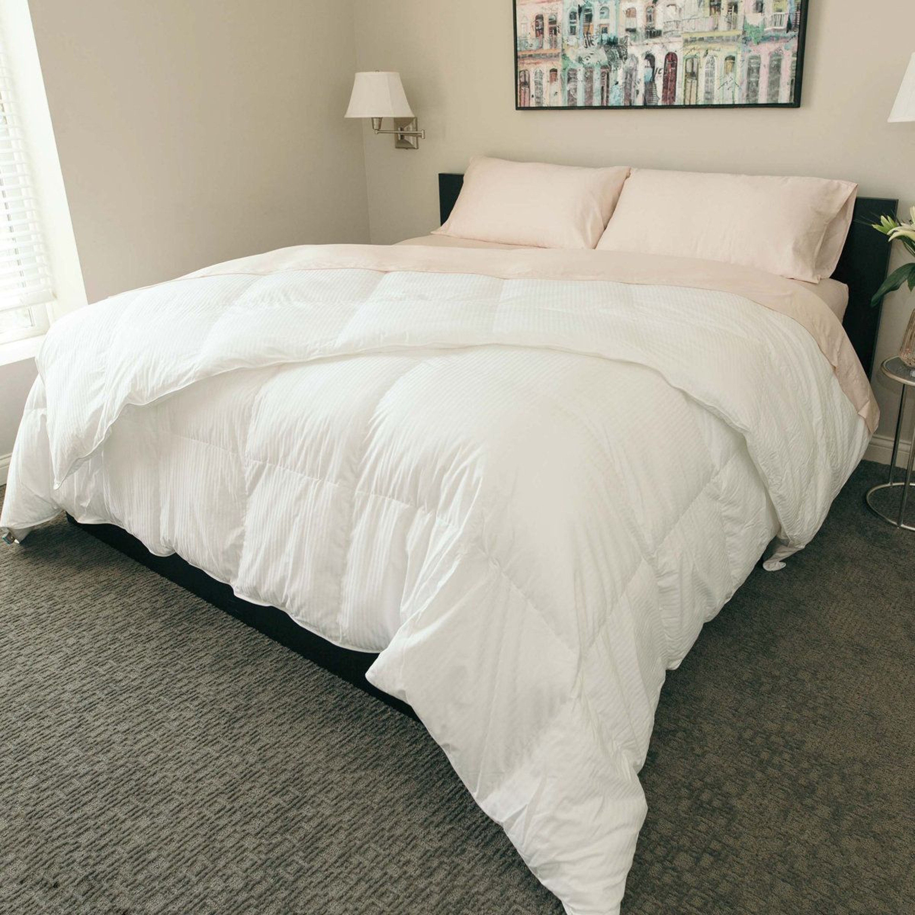 Oversized King Down Alternative Comforter White All Season Bedding 4