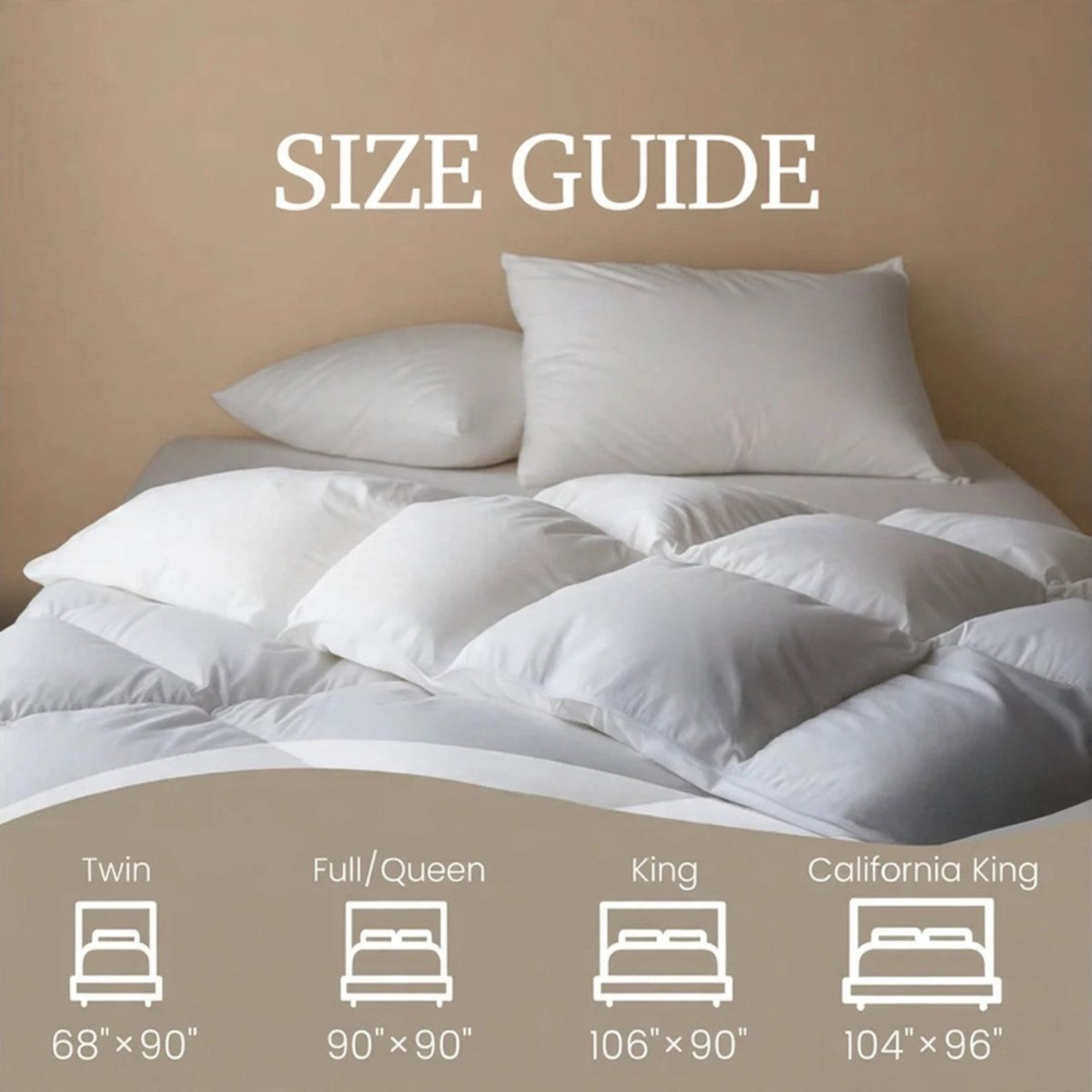 Fill Power Goose Down Blend Comforter All Season Cotton Blend Duvet Insert 6