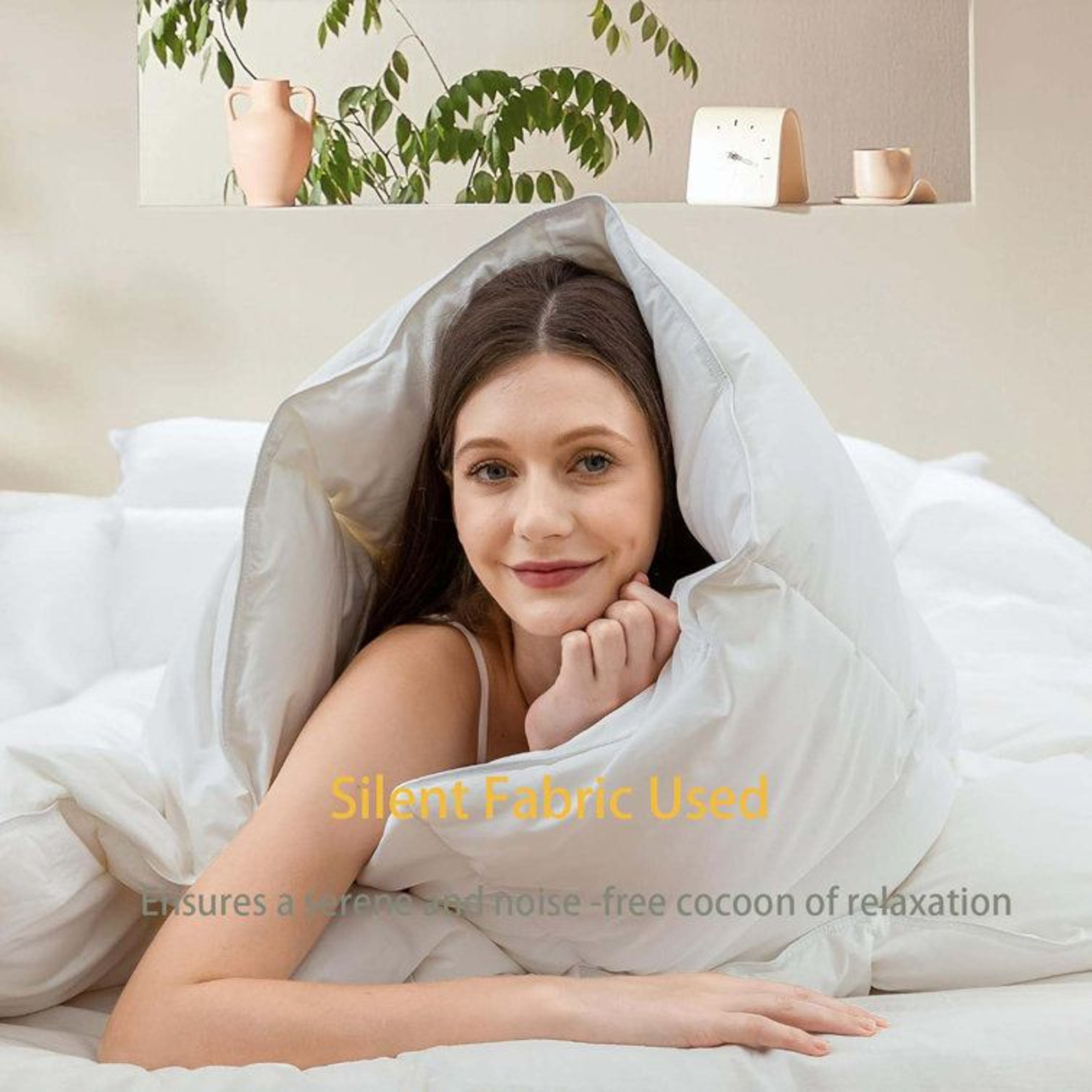 Fill Power Goose Down Blend Comforter All Season Cotton Blend Duvet Insert 3