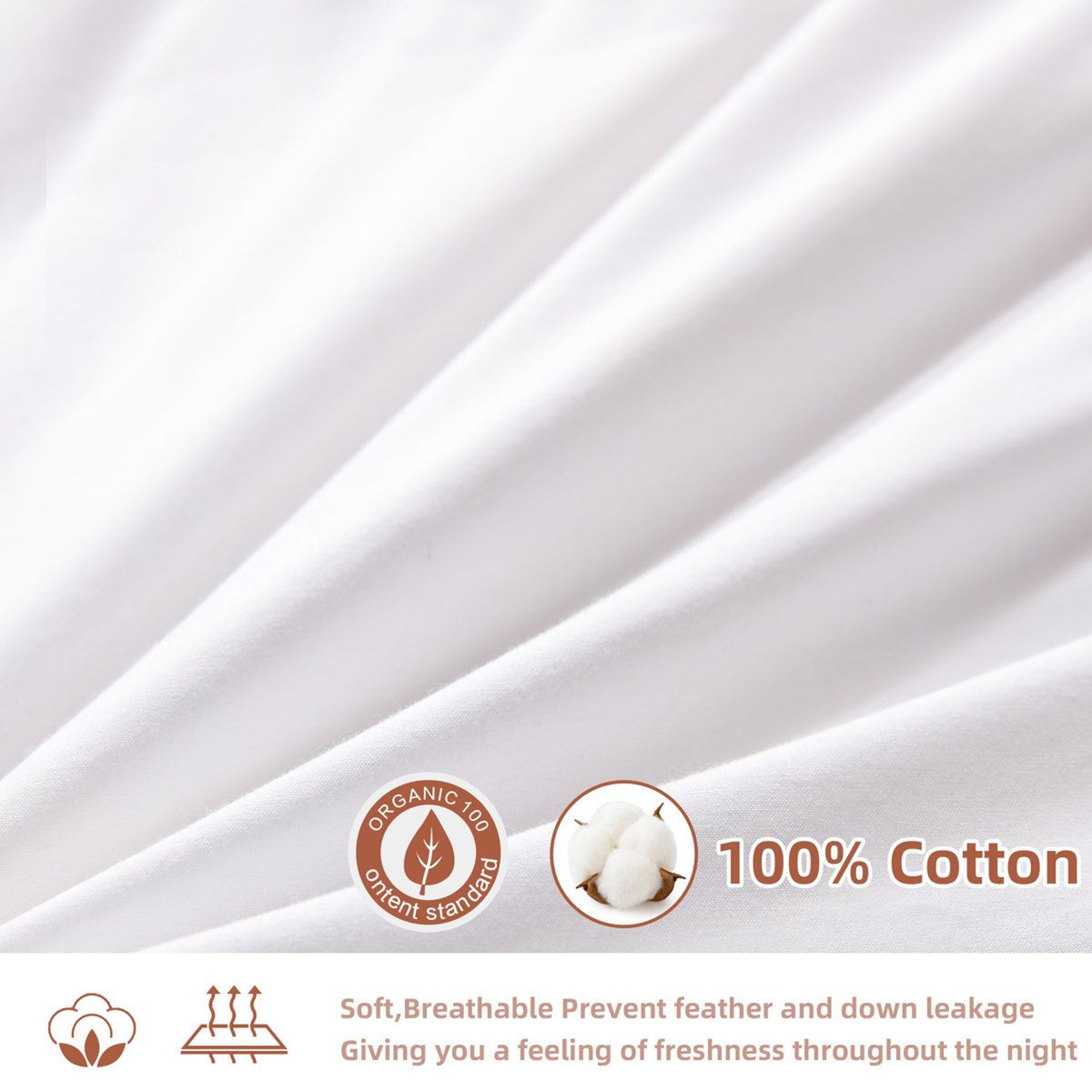King Down Feather Blend Comforter With Cotton Cover All Season Duvet Insert 1