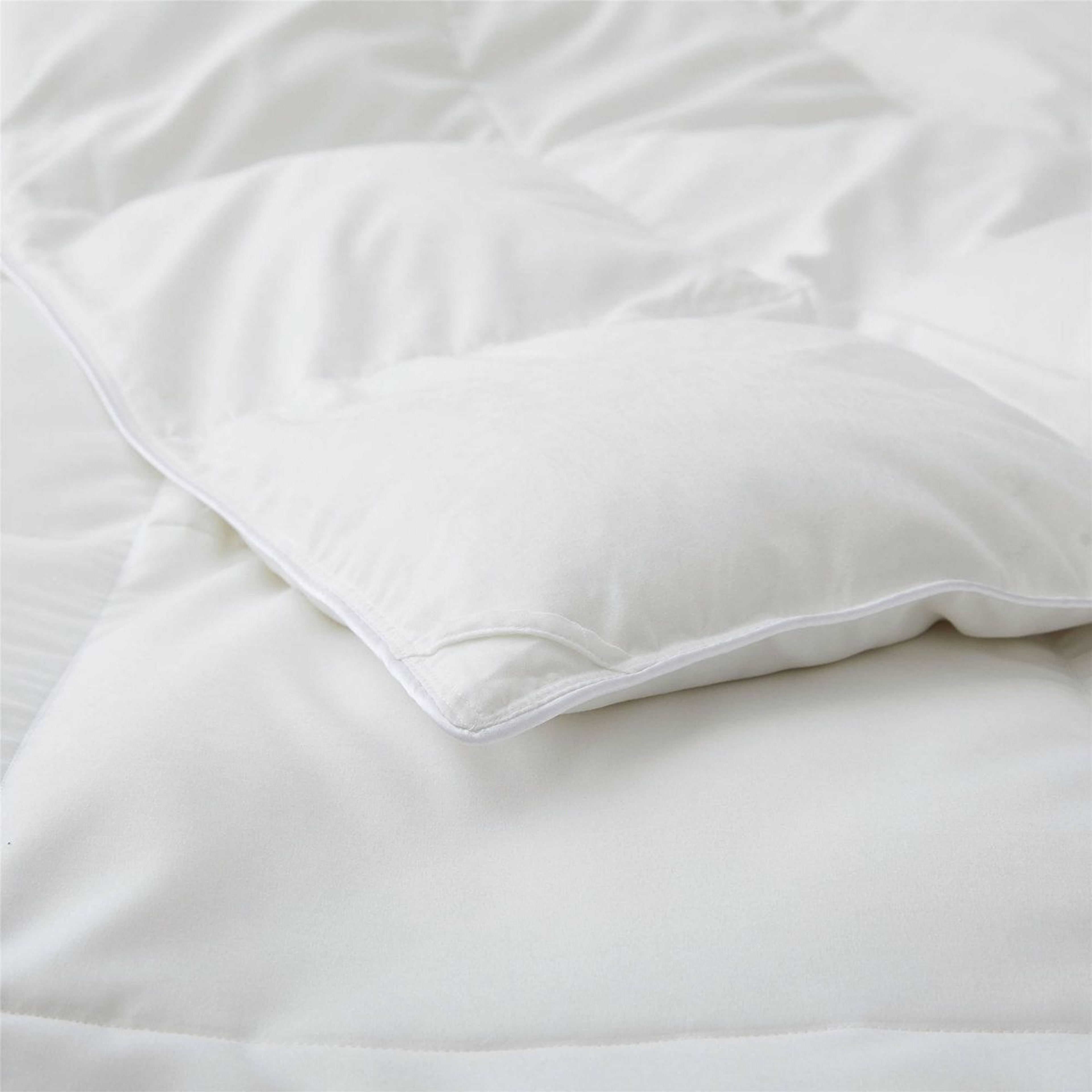 All Season Down Feather Fiber Comforter Duvet Insert Queen Size White 7