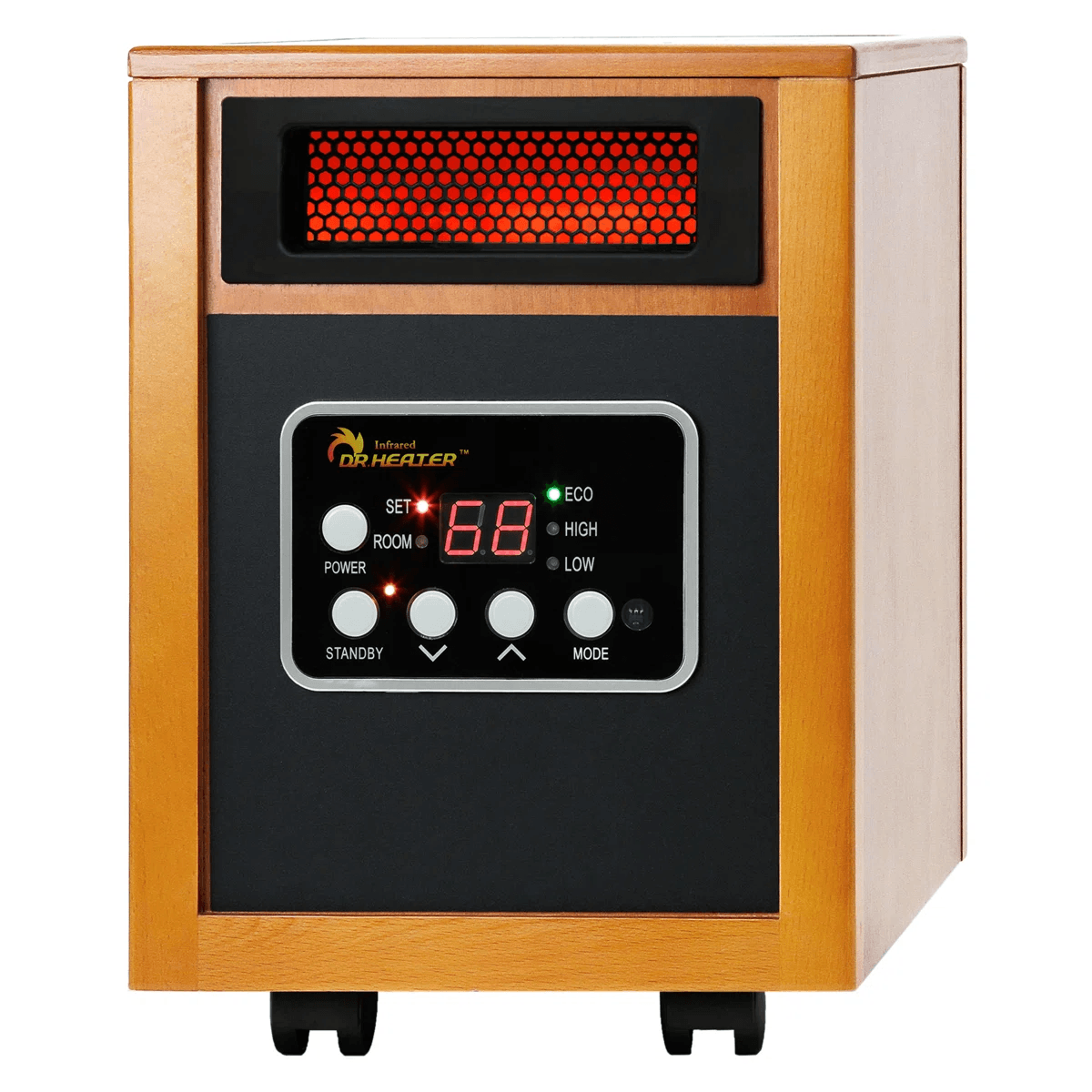Portable Infrared Space Heater With Remote Control And Adjustable Thermostat 0