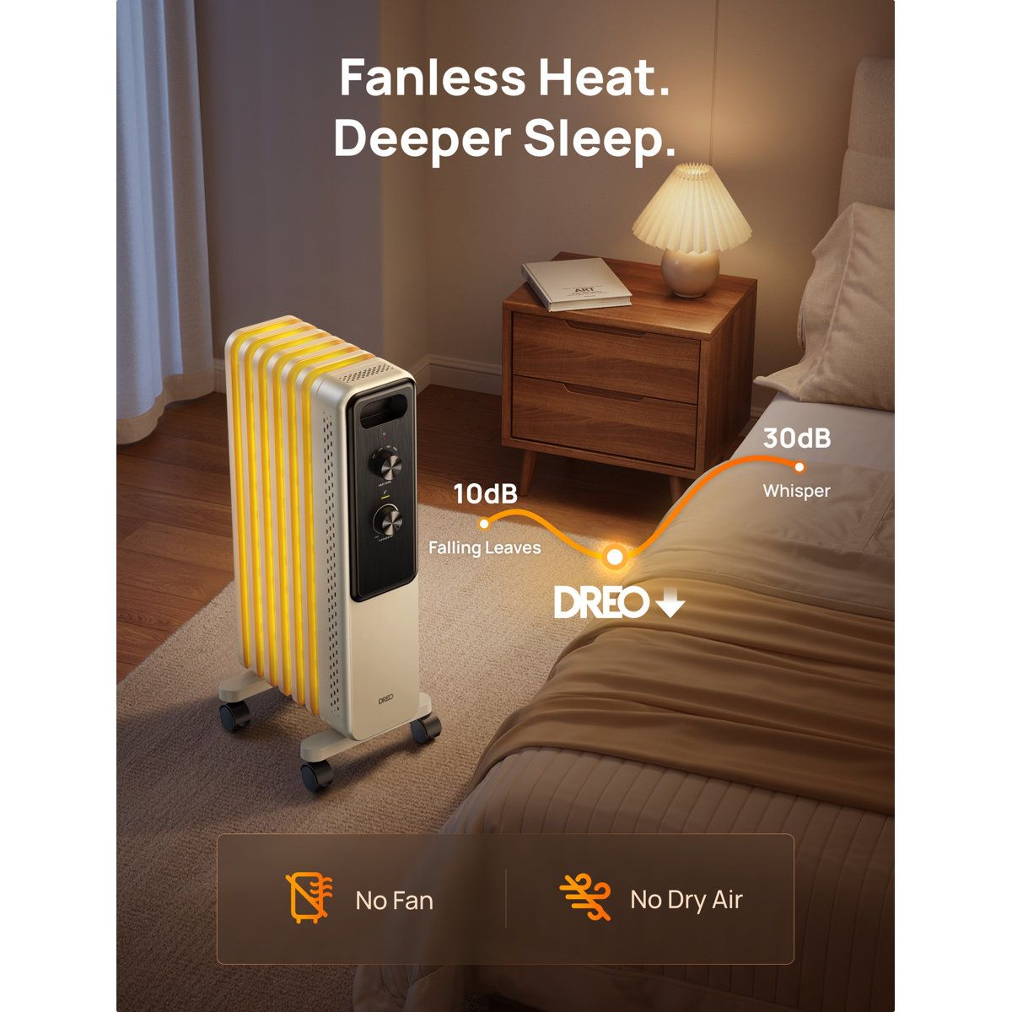 Electric Oil Filled Radiator Heater With 3 Heat Settings And Adjustable Thermostat 5