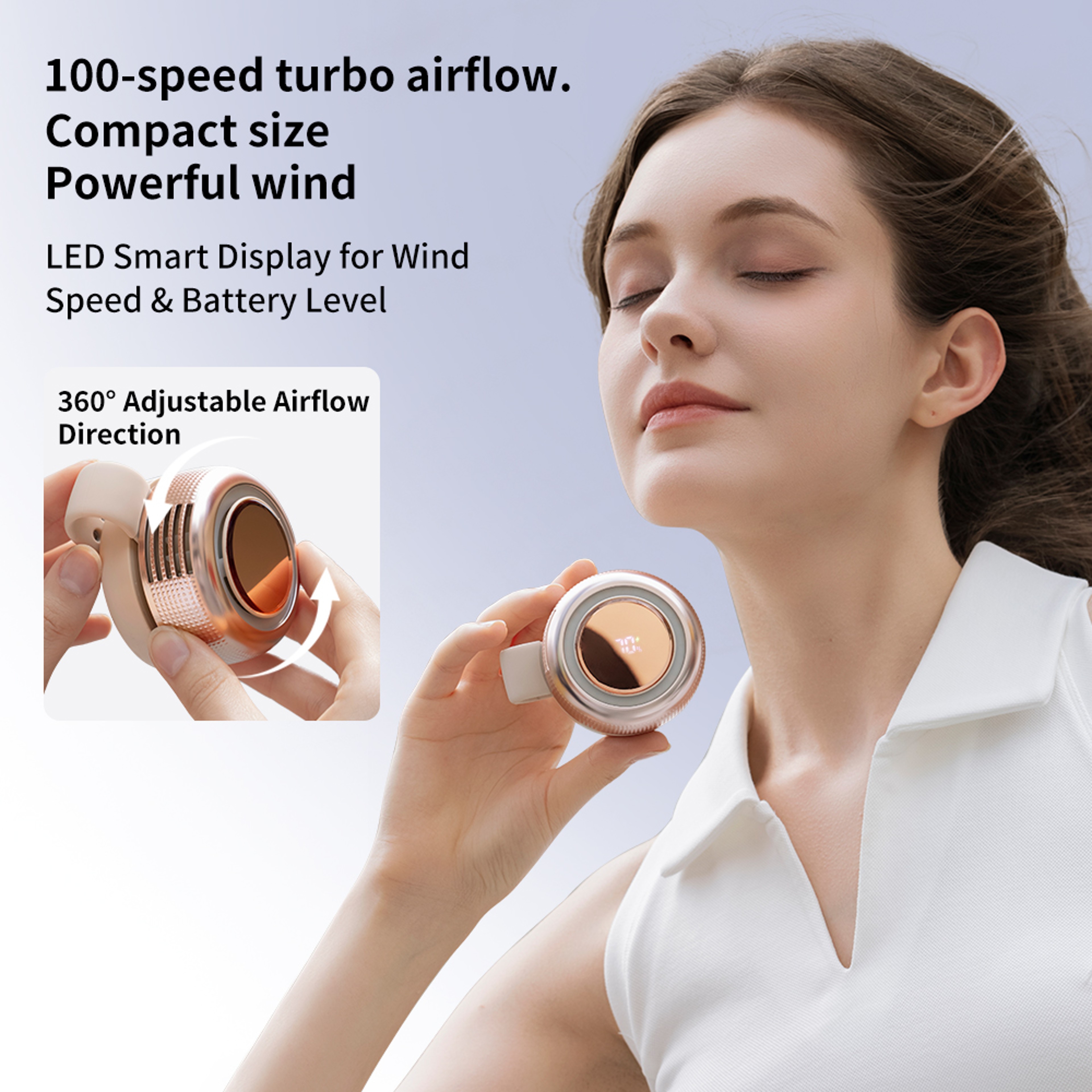 Portable Desk Fan With Clip Rechargeable USB Cooling Fan Quiet Personal Air Circulator 5
