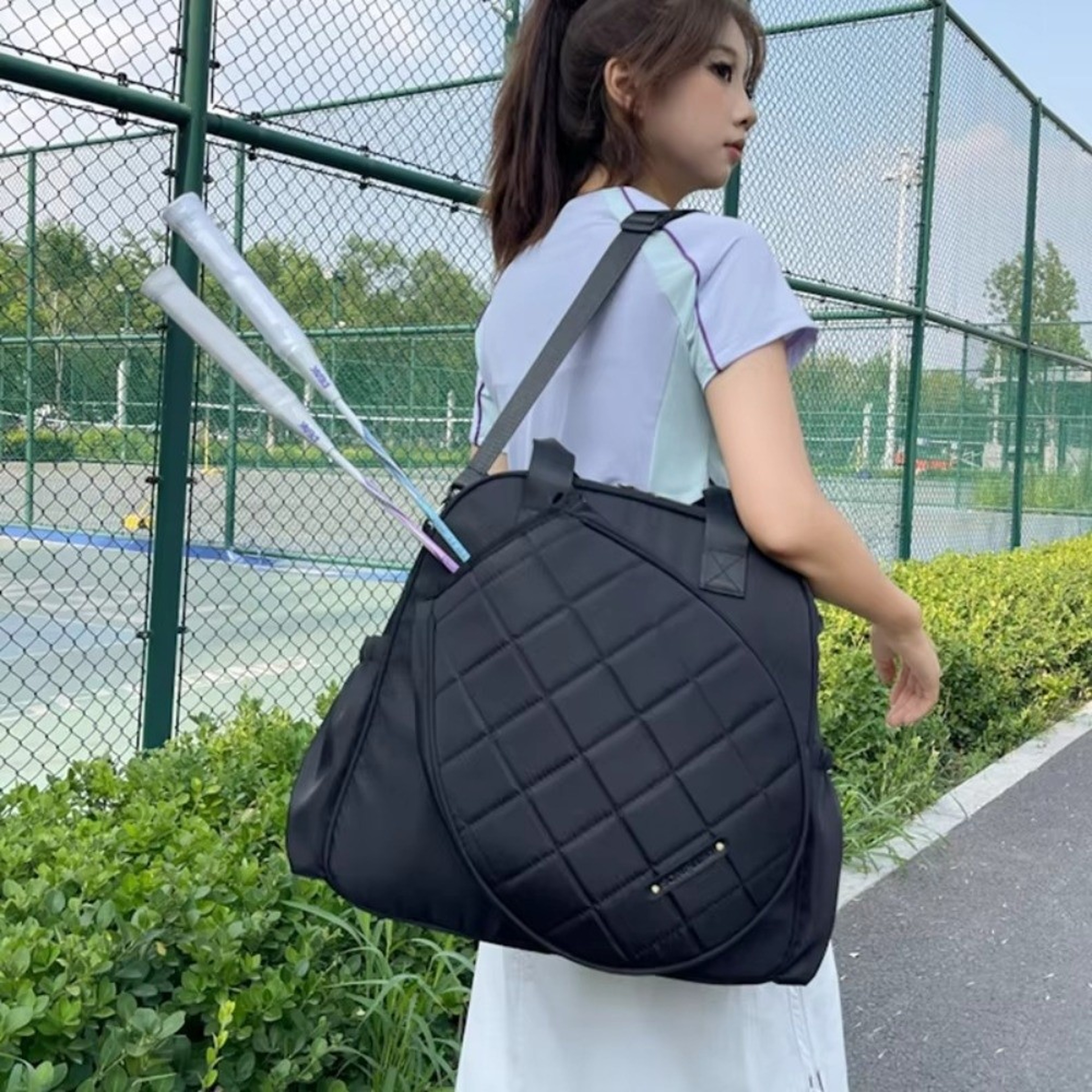 Tennis Racket Bag Large Capacity Sports Gear Carrier 6