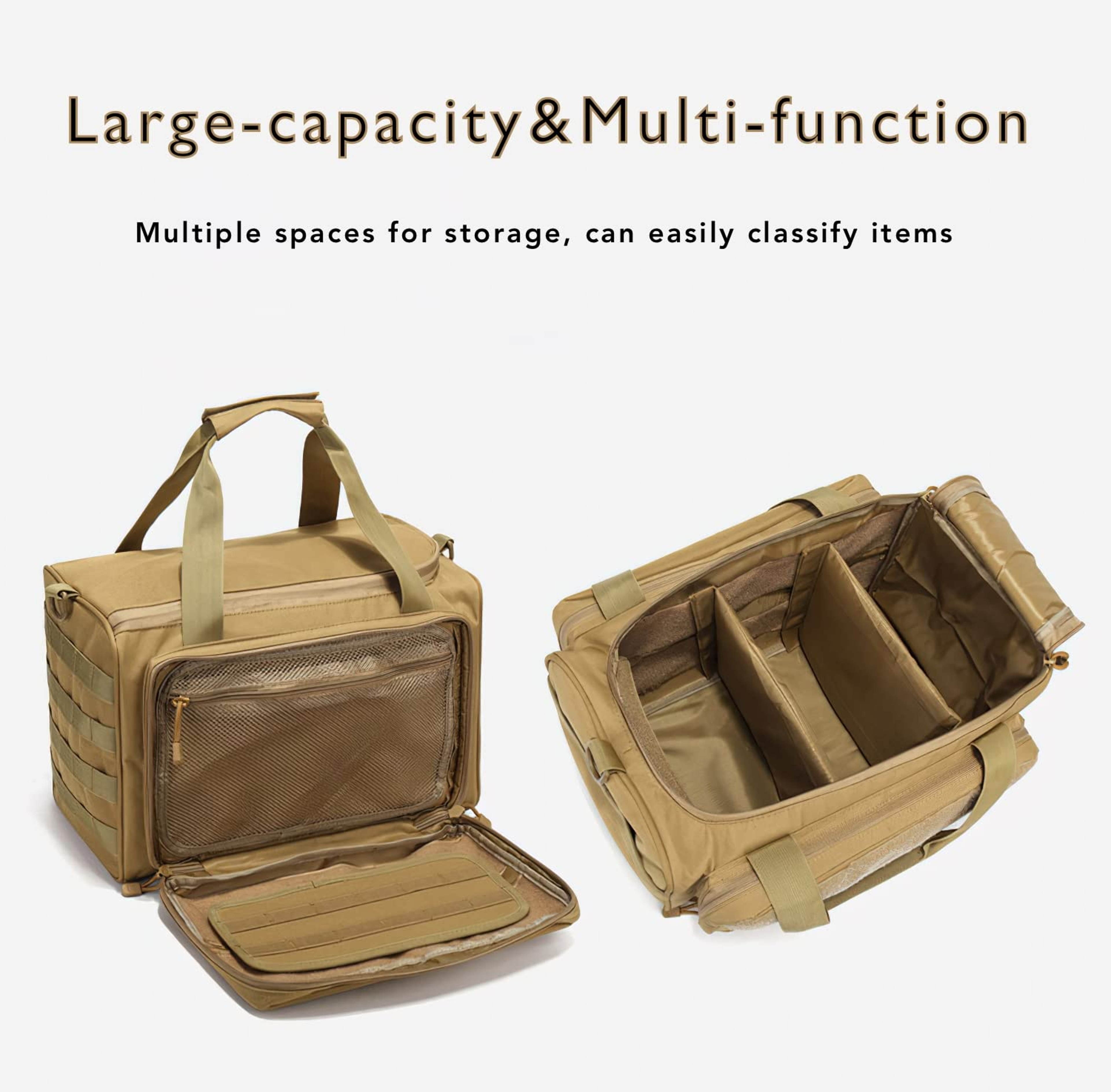 Tactical Gun Range Bag Deluxe Pistol Range Bag For Secure Storage  Easy Transport 7