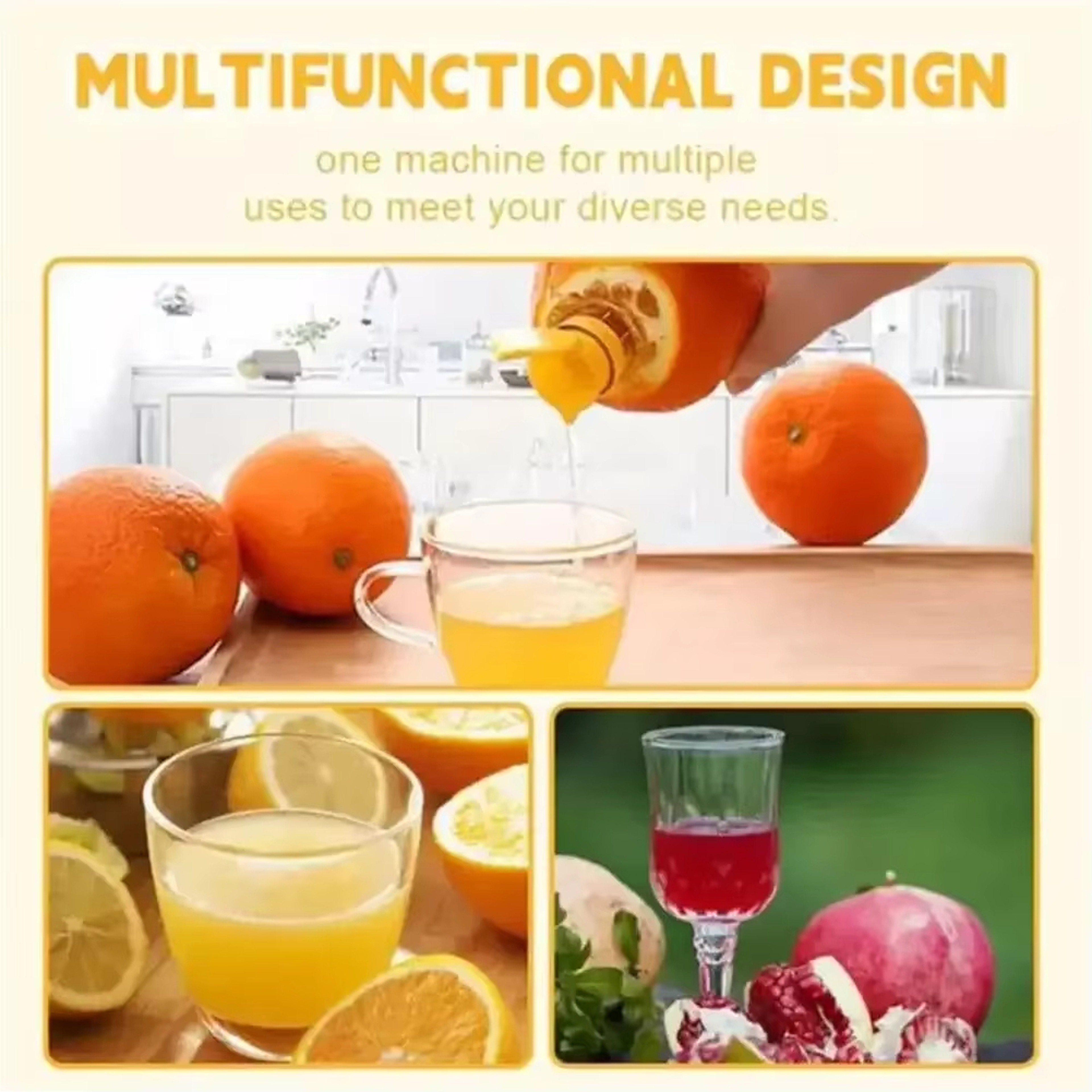 Manual Lemon Juicer With Lid Portable Citrus Juicer For Lemons Limes  Fresh Cocktails 5