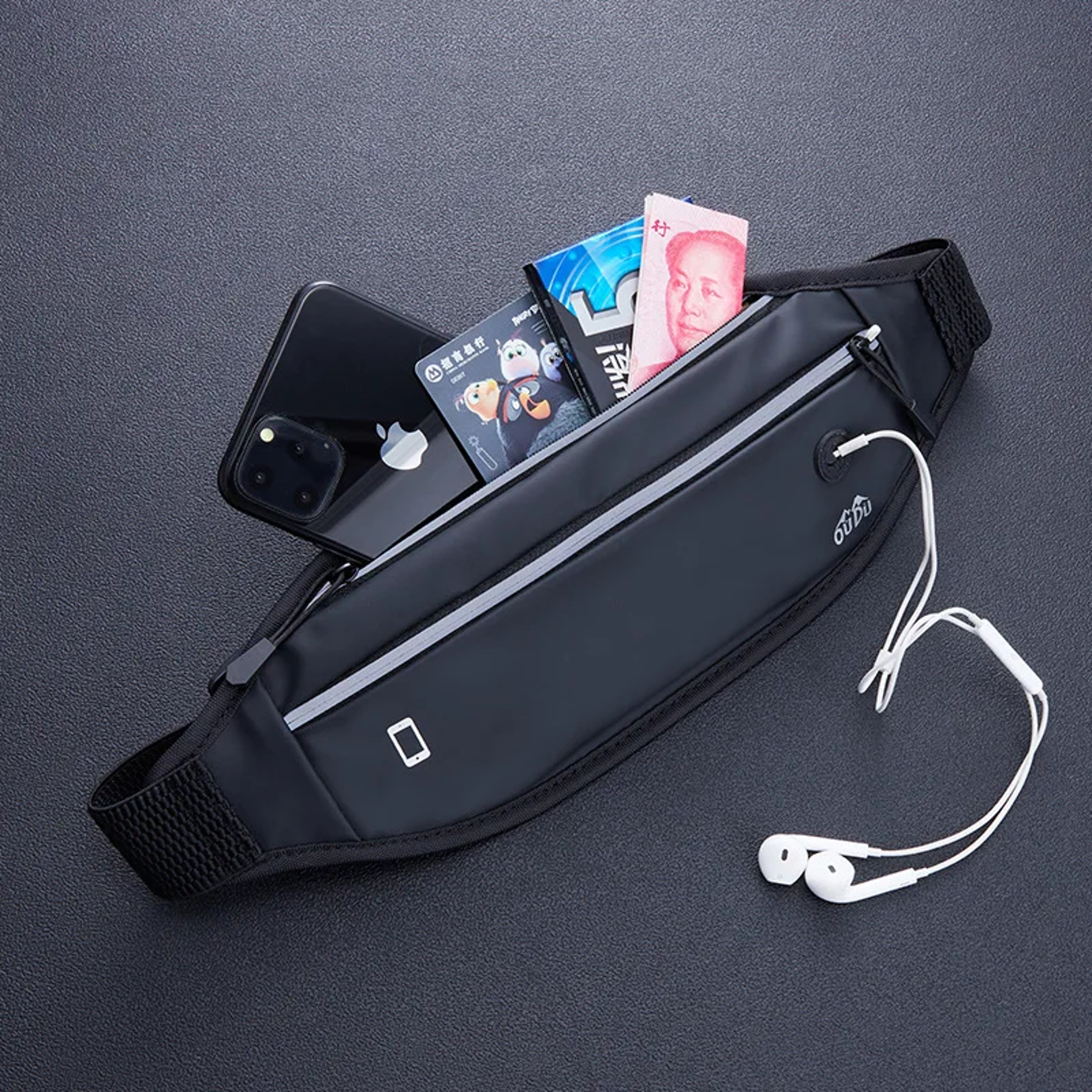 Running Belt Waterproof Phone Waist Pack With Dual Zipper For Running Hiking  Travel 5
