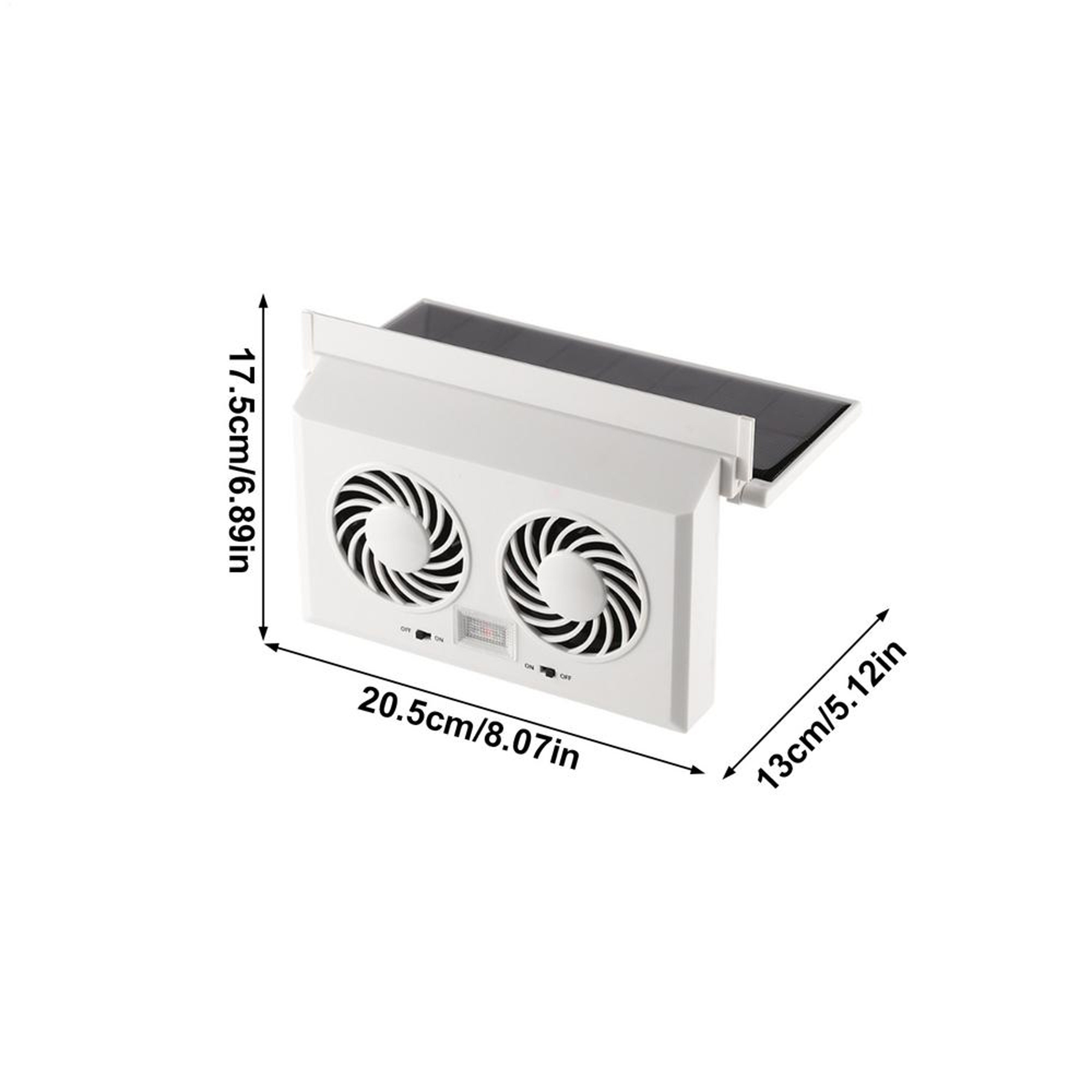 Solar Dual Head Car Ventilation Fan With Solar Car Fan Cooling For Vehicle Interior 1